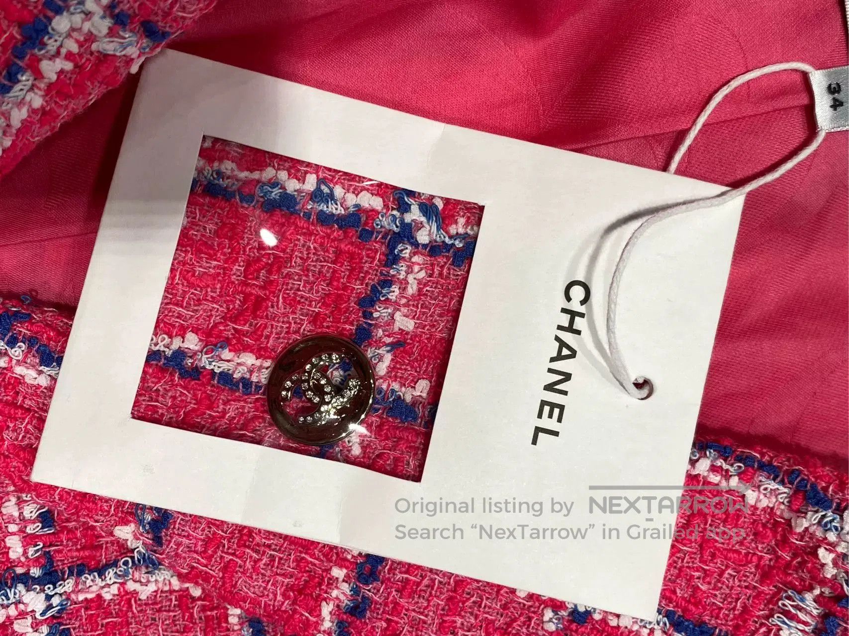 Chanel Chanel Pink Plaid Blazer Coat FR34. Size US XS / EU 42 / 0 - 3 Thumbnail
