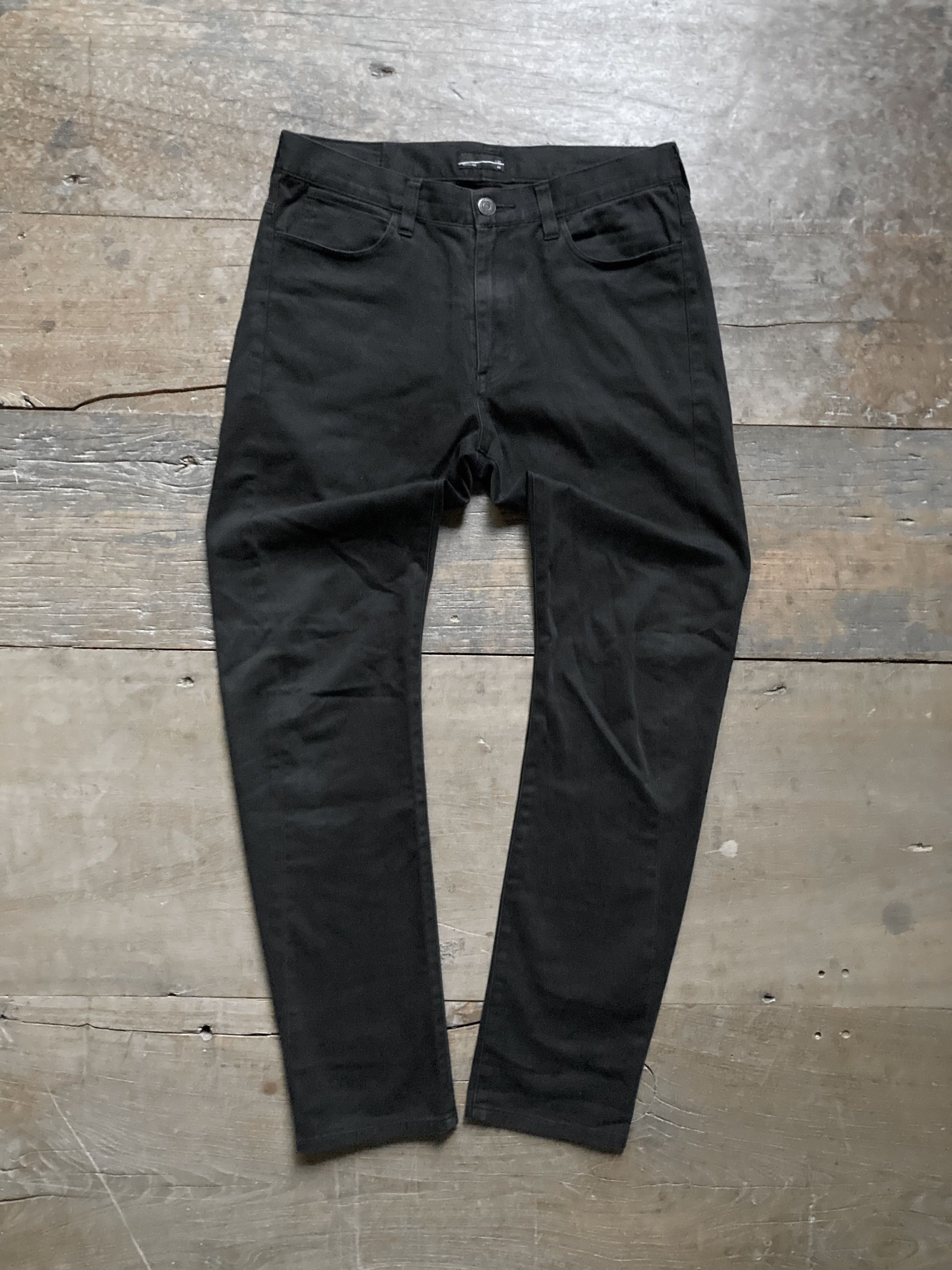 image of Lad Musician Black Cotton Bowed Pants, Men's (Size 28)