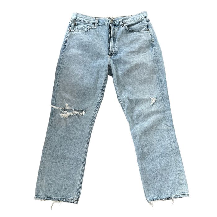 Agolde AGOLDE Riley High Rise Straight Crop Jean Light Wash Grailed