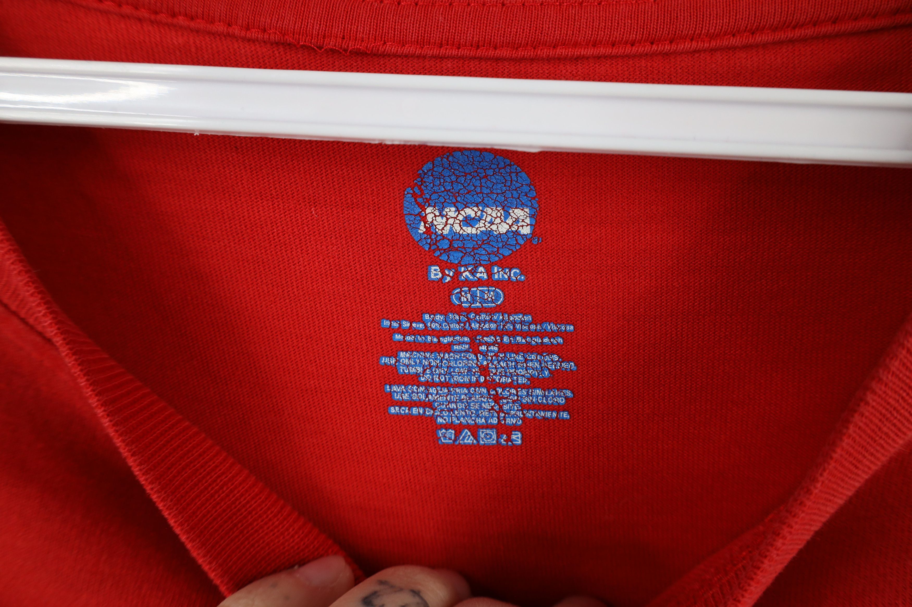 Vintage Vintage University Football Layered Thermal Knit T-Shirt Red Size US M / EU 48-50 / 2 - 7 Thumbnail
