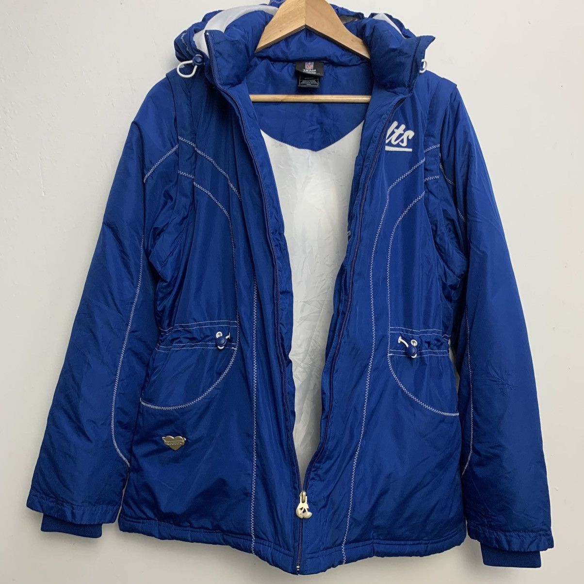 Reebok Vintage Reebok NFL Colts Puffer Jacket Size S / US 4 / IT 40 - 3 Thumbnail