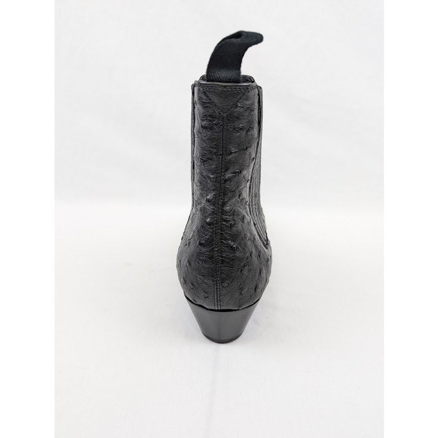 Saint Laurent Paris o1rshd1 Ostrich Leather Boots in Black Size US 8 / EU 41 - 14 Thumbnail