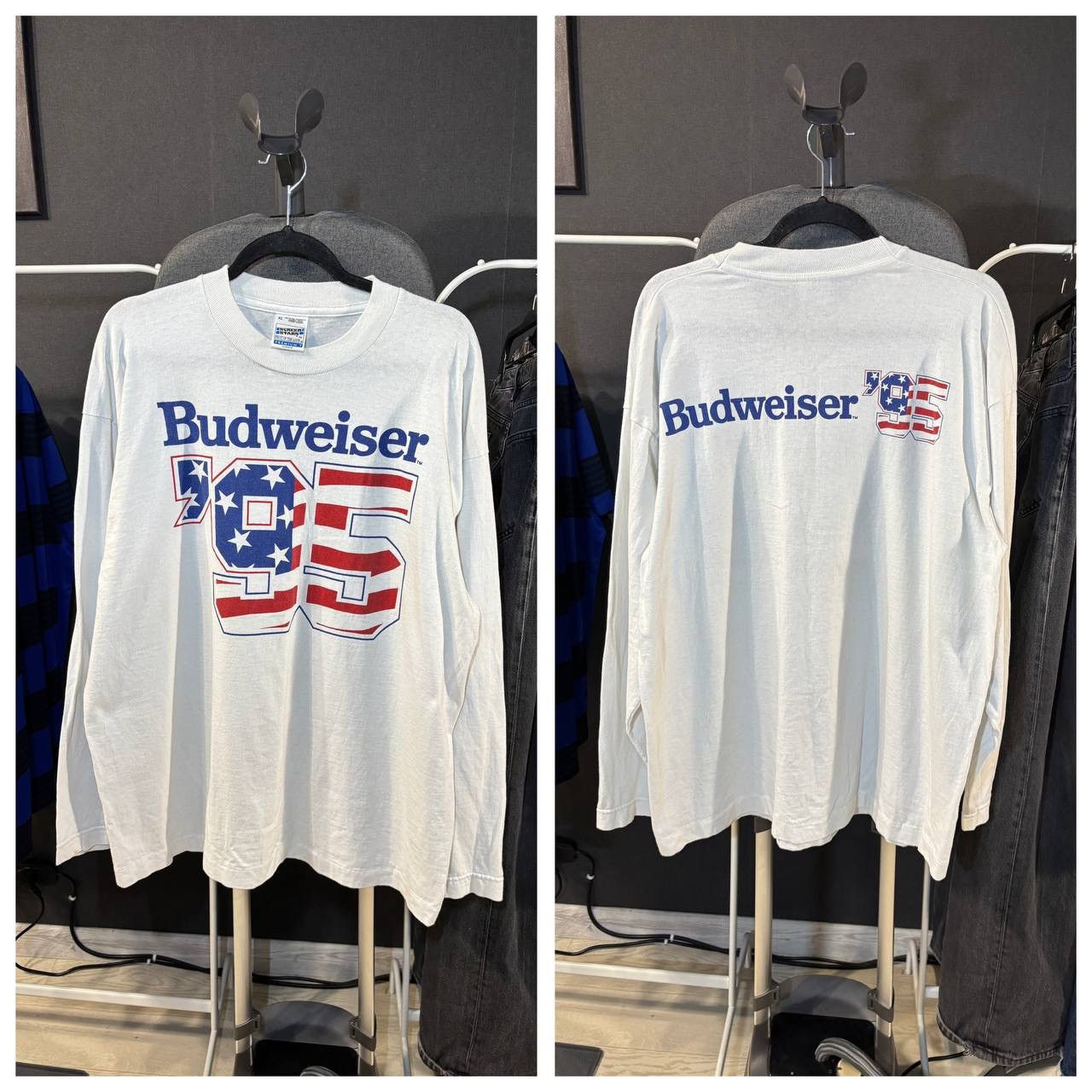 Budweiser 90’s Budweiser vintage long sleeve Size:XL Size US XL / EU 56 / 4 - 1 Thumbnail