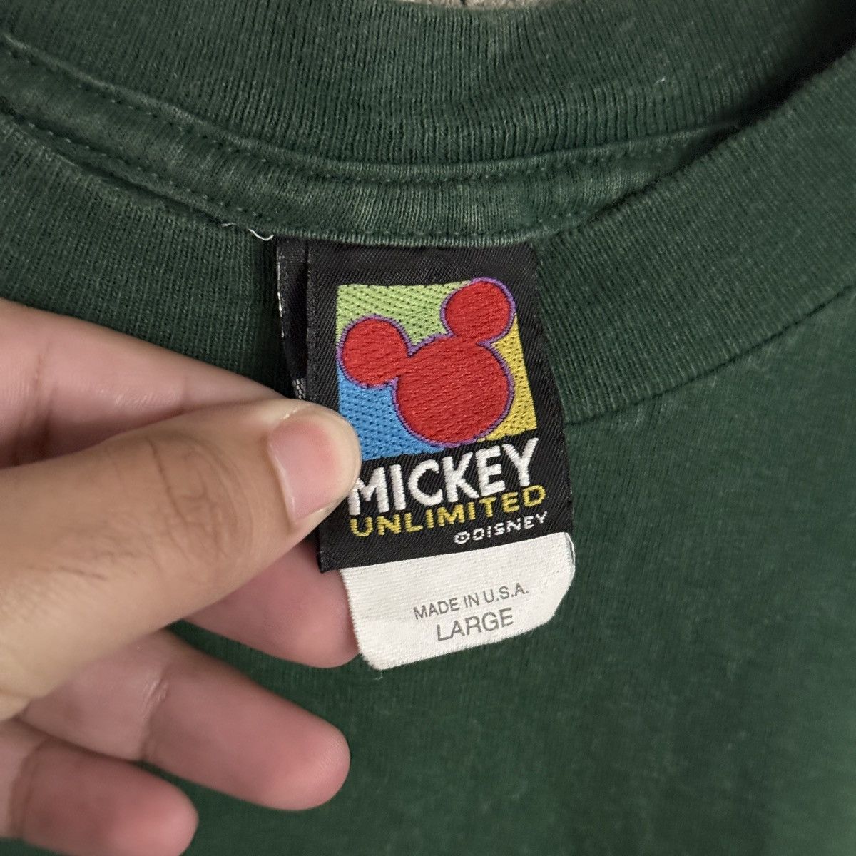Mickey Unlimited Vintage Mickey Unlimited Embroidered Green Tee Mens Large Size US L / EU 52-54 / 3 - 4 Thumbnail
