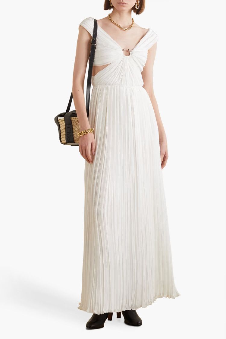 Chloe o1y0825 Gown in White Size M / US 6-8 / IT 42-44 - 2 Thumbnail