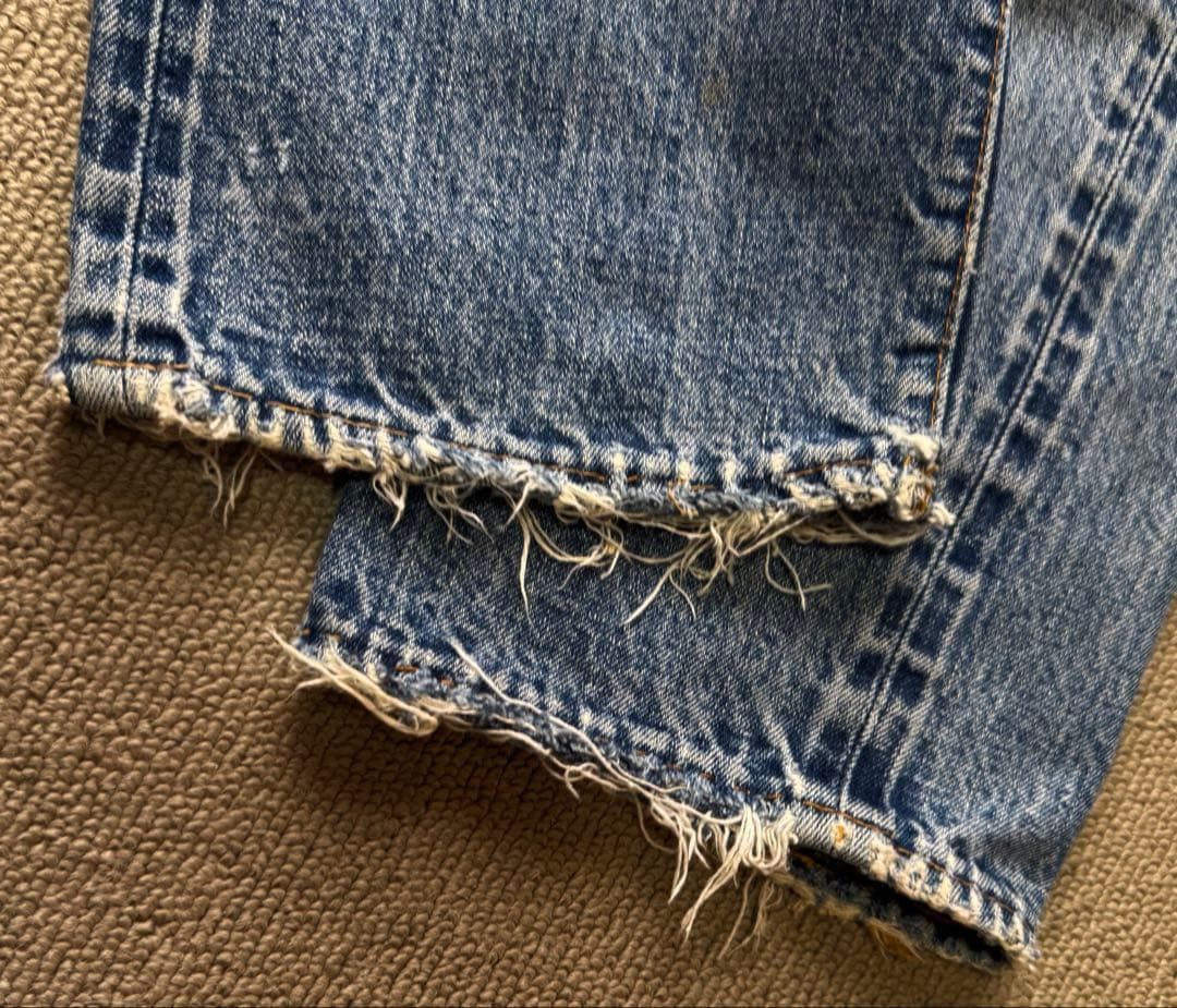 Levi's 1970’s Levi 501 e Washed Selvedge Denim Size US 32 / EU 48 - 7 Thumbnail