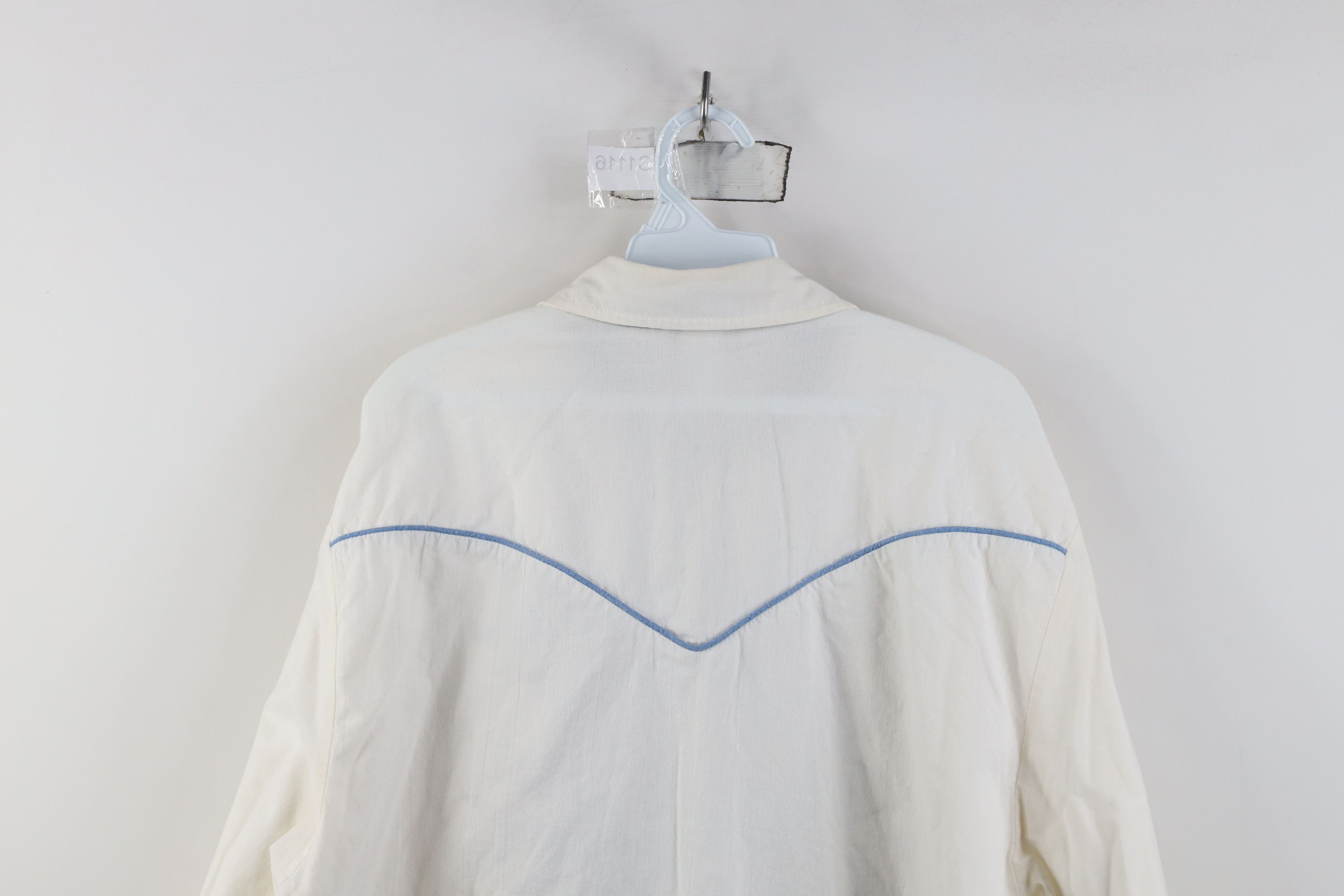 Vintage Vintage 90s Rockabilly Cowboy Rodeo Button Shirt White USA Size US L / EU 52-54 / 3 - 12 Thumbnail