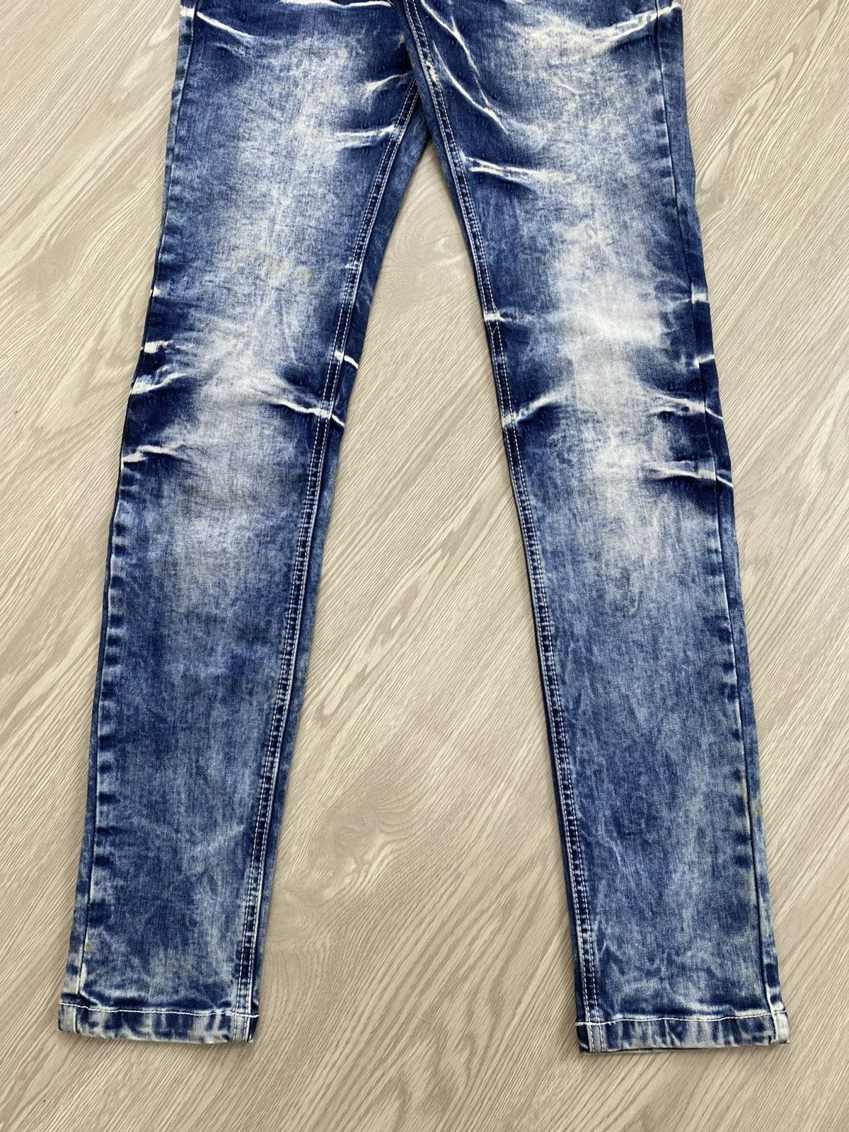 If Six Was Nine × Le Grande Bleu (L.G.B.) × Tornado Mart 2000s Cavaria Fuga Clawmark Nice Faded Skinny Jeans Size US 26 / EU 42 - 6 Thumbnail