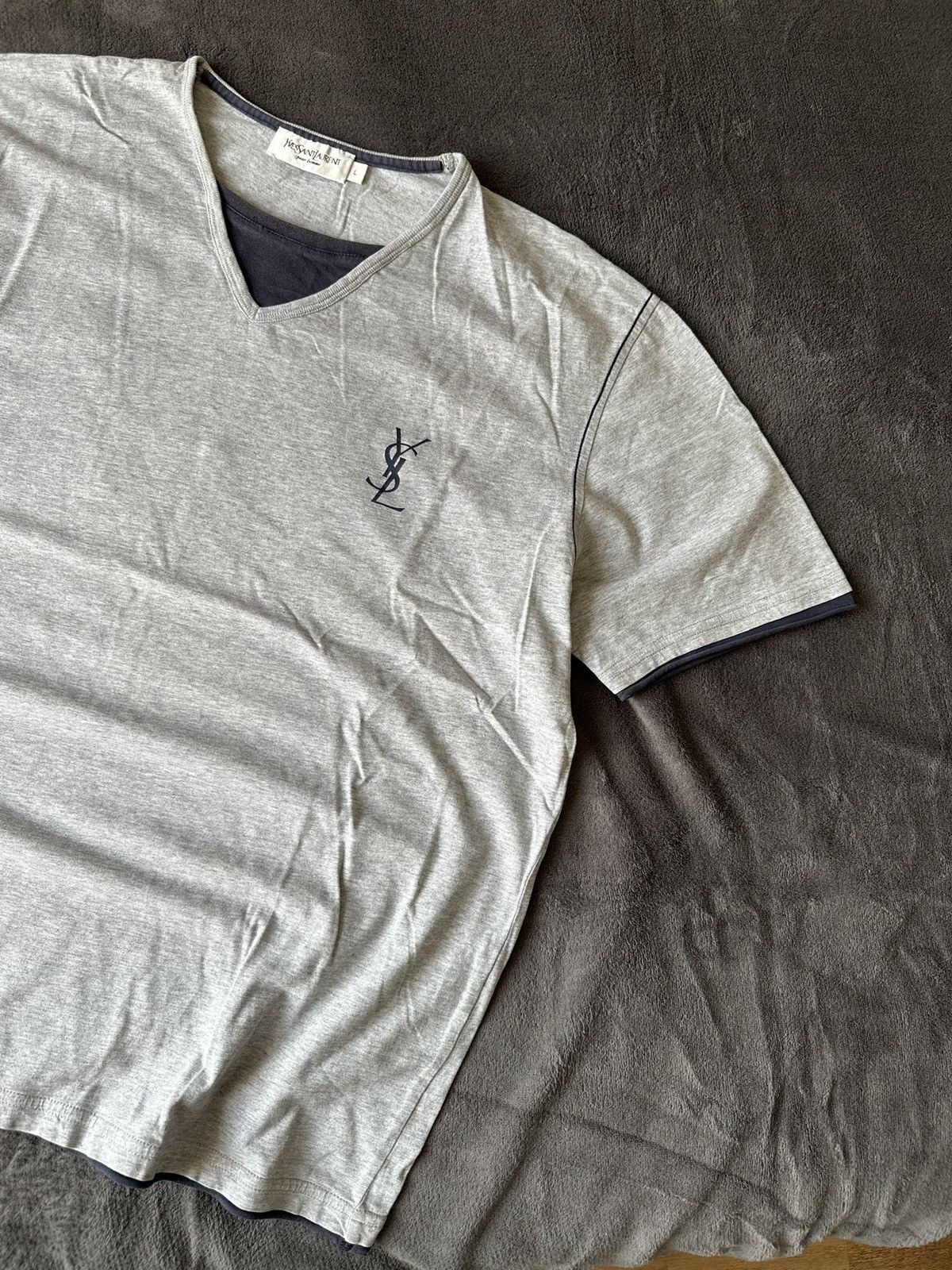 Vintage × Yves Saint Laurent Yves Saint Laurent YSL Vintage Y2K Streetwear T-Shirt Size US L / EU 52-54 / 3 - 3 Thumbnail