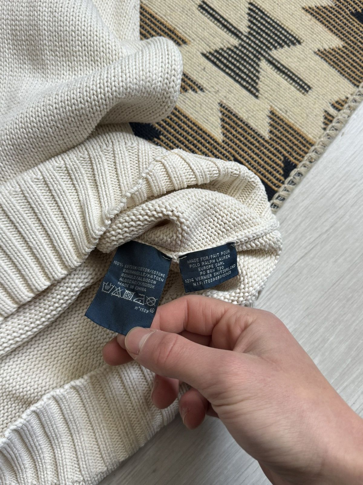 Polo Ralph Lauren Vintage 90’s Polo Ralph Lauren Cream Knitted Sweater Size US XL / EU 56 / 4 - 8 Thumbnail