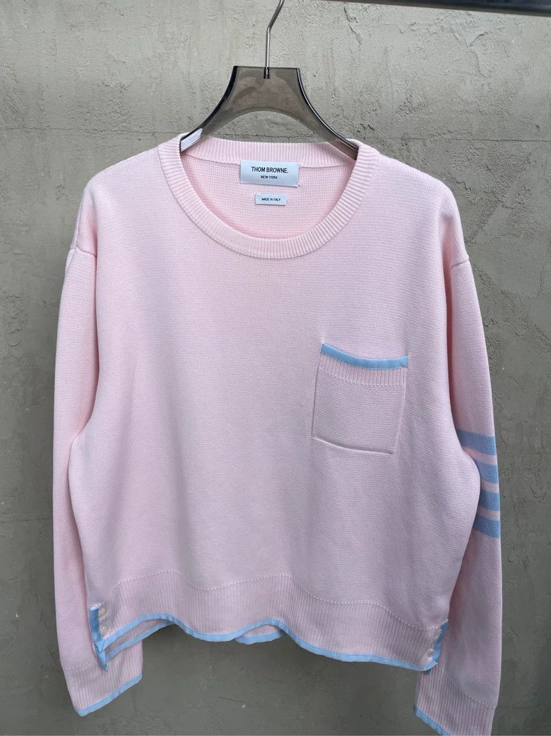 Thom Browne Thom browne Size 3 The latest four-striped knitted round-n Size L / US 10 / IT 46 - 3 Thumbnail