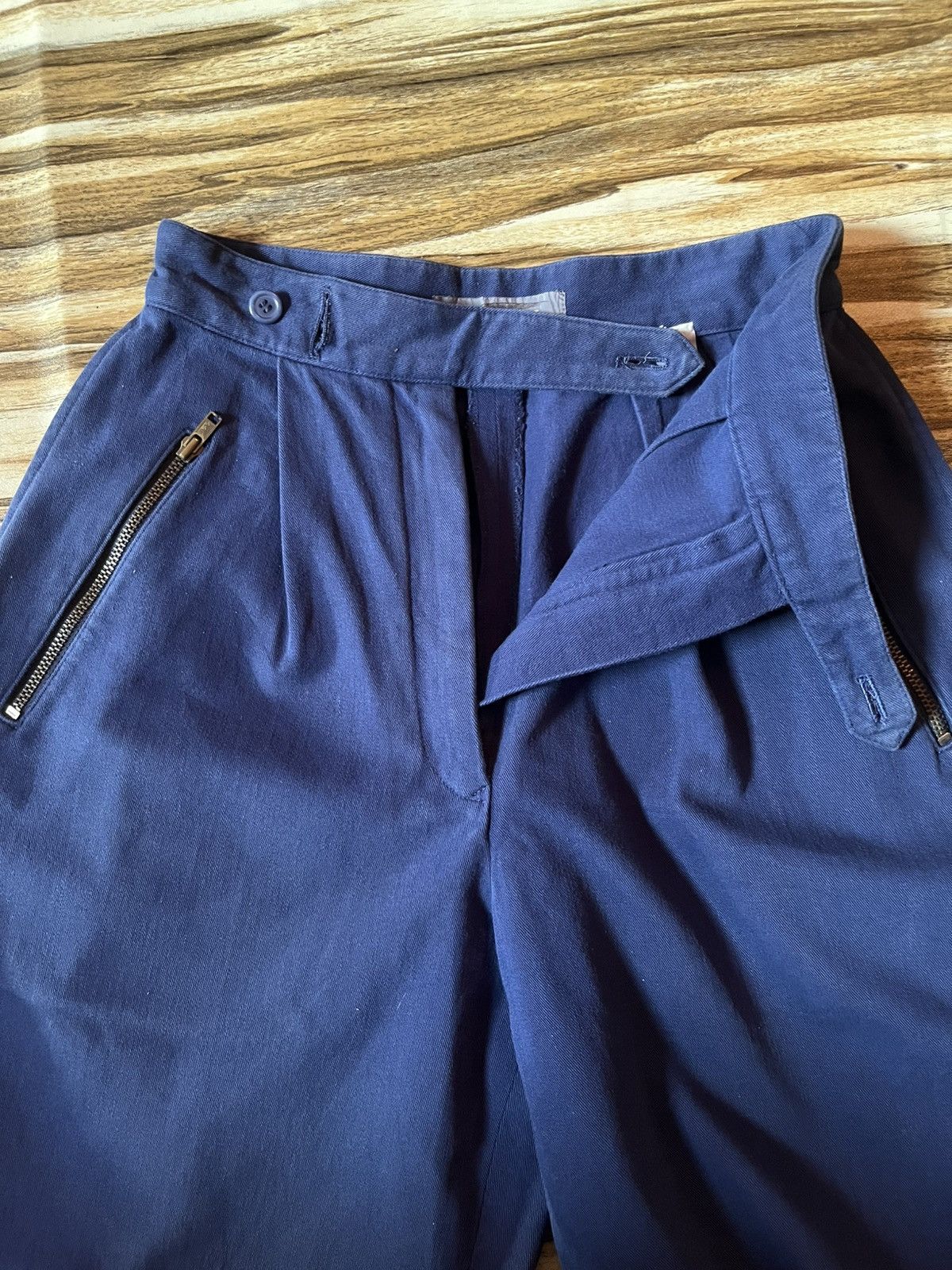 Issey Miyake Archive🔥 Vintage 80s Issey Miyake Gurkha Pants Navy Blue Size US 30 / EU 46 - 9 Thumbnail