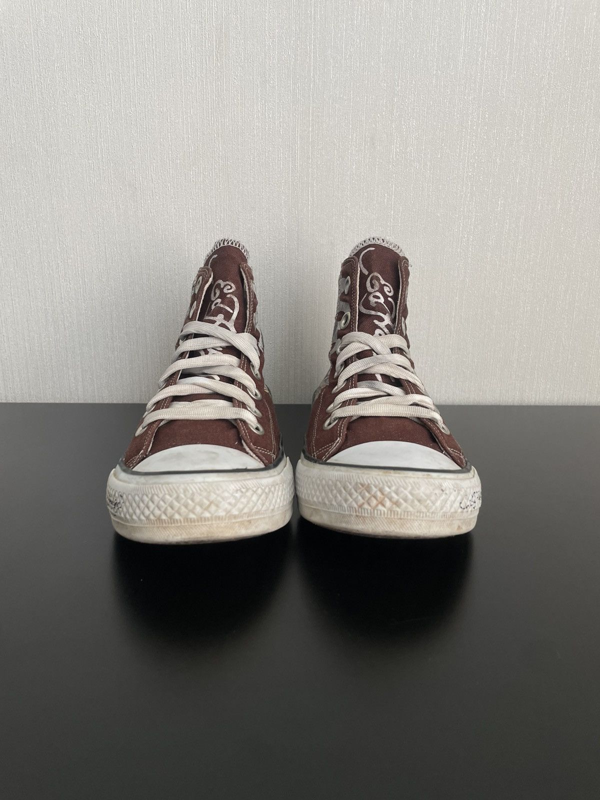 Ed Hardy Vintage Ed Hardy X Converse Hi Top Sneakers Made in USA Y2k Size US 6.5 / IT 36.5 - 2 Thumbnail