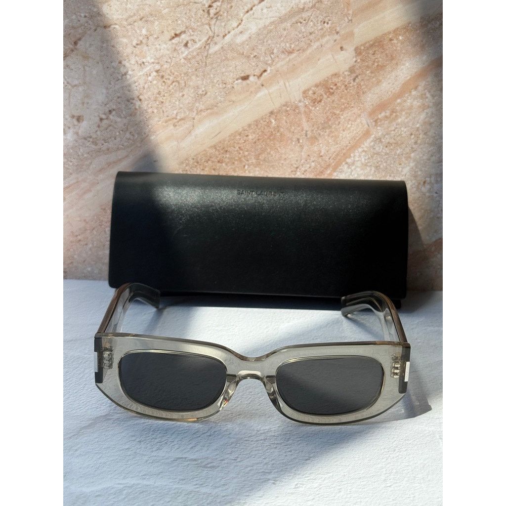 Saint Laurent Paris NEW Saint Laurent SL697 Unisex Sunglasses in Transparent Size ONE SIZE - 3 Thumbnail