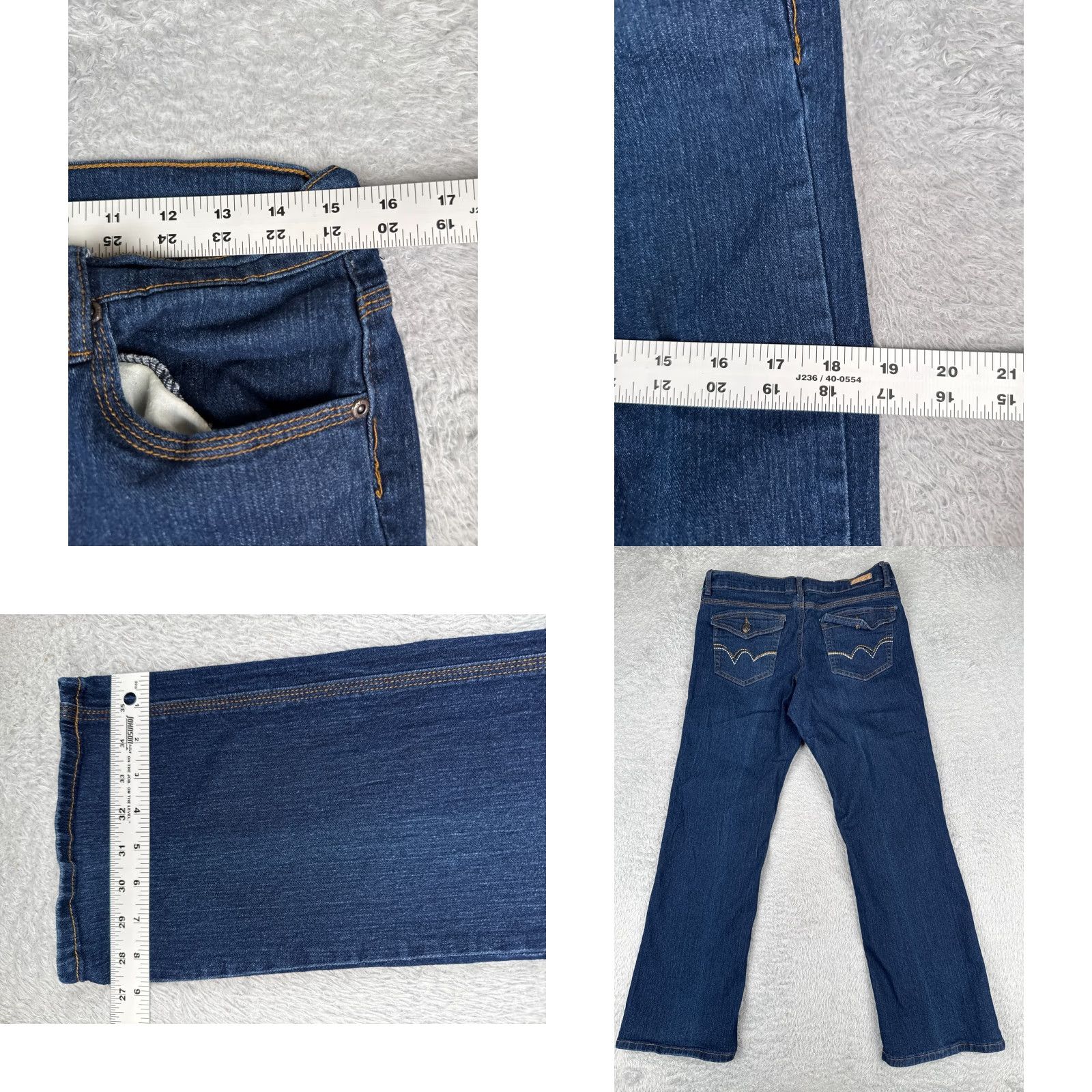 Vintage Victoria Jeans Womens Jeans Bootcut Mid Rise Blue Denim 31x28 10 Cotton Blend 5-Pocket Design Stretch Womens Size 32" / US 10 / IT 46 - 9 Thumbnail