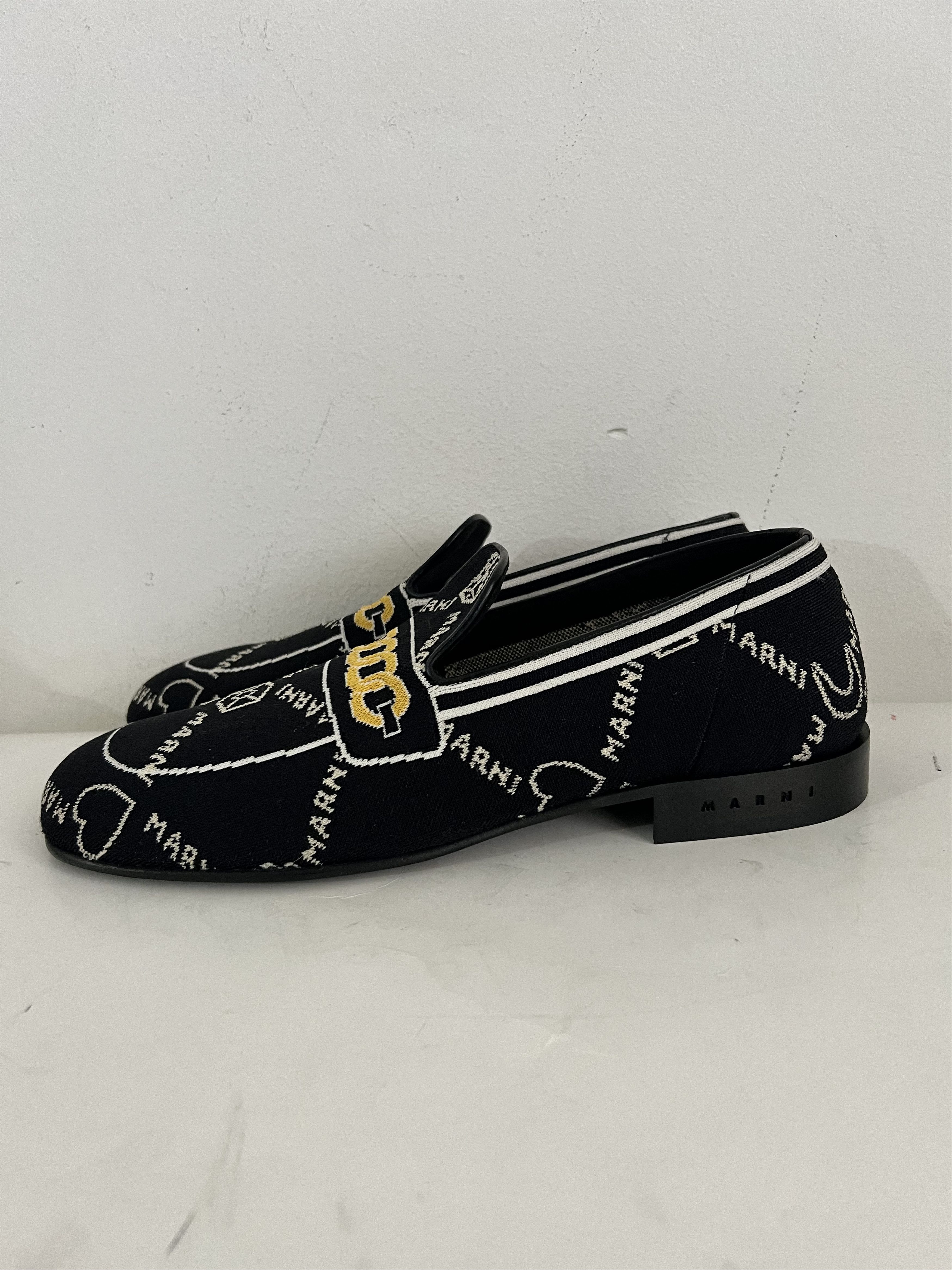 Marni Marnigram Trompe L'oeil Jacquard Moccasins Size US 10 / EU 43 - 6 Thumbnail
