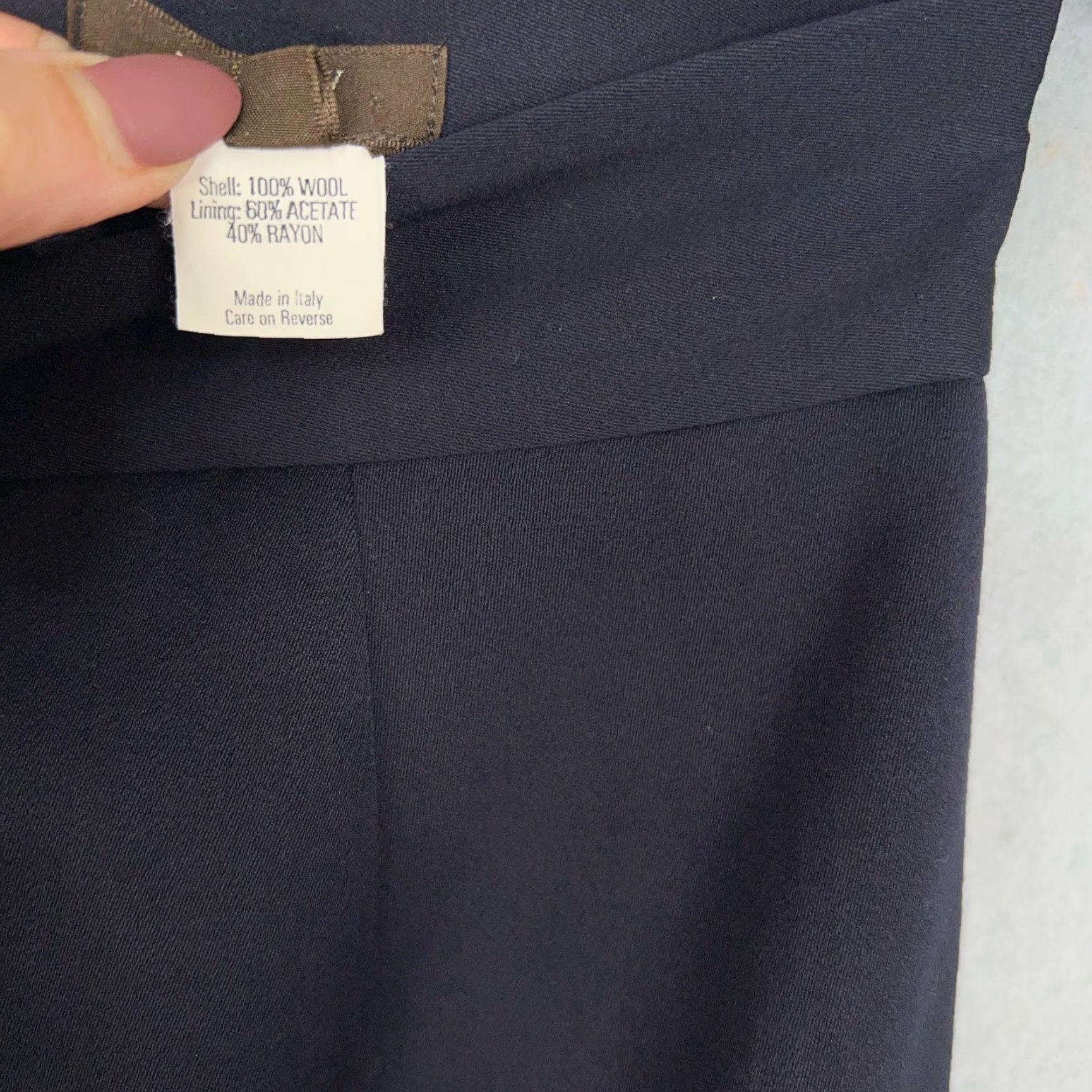 J.Crew J.Crew Skirt Womens 6 Navy Italian Wool Pencil Minimal Quiet Luxury Made Italy Skirt Size 28" / US 6 / IT 42 - 5 Thumbnail