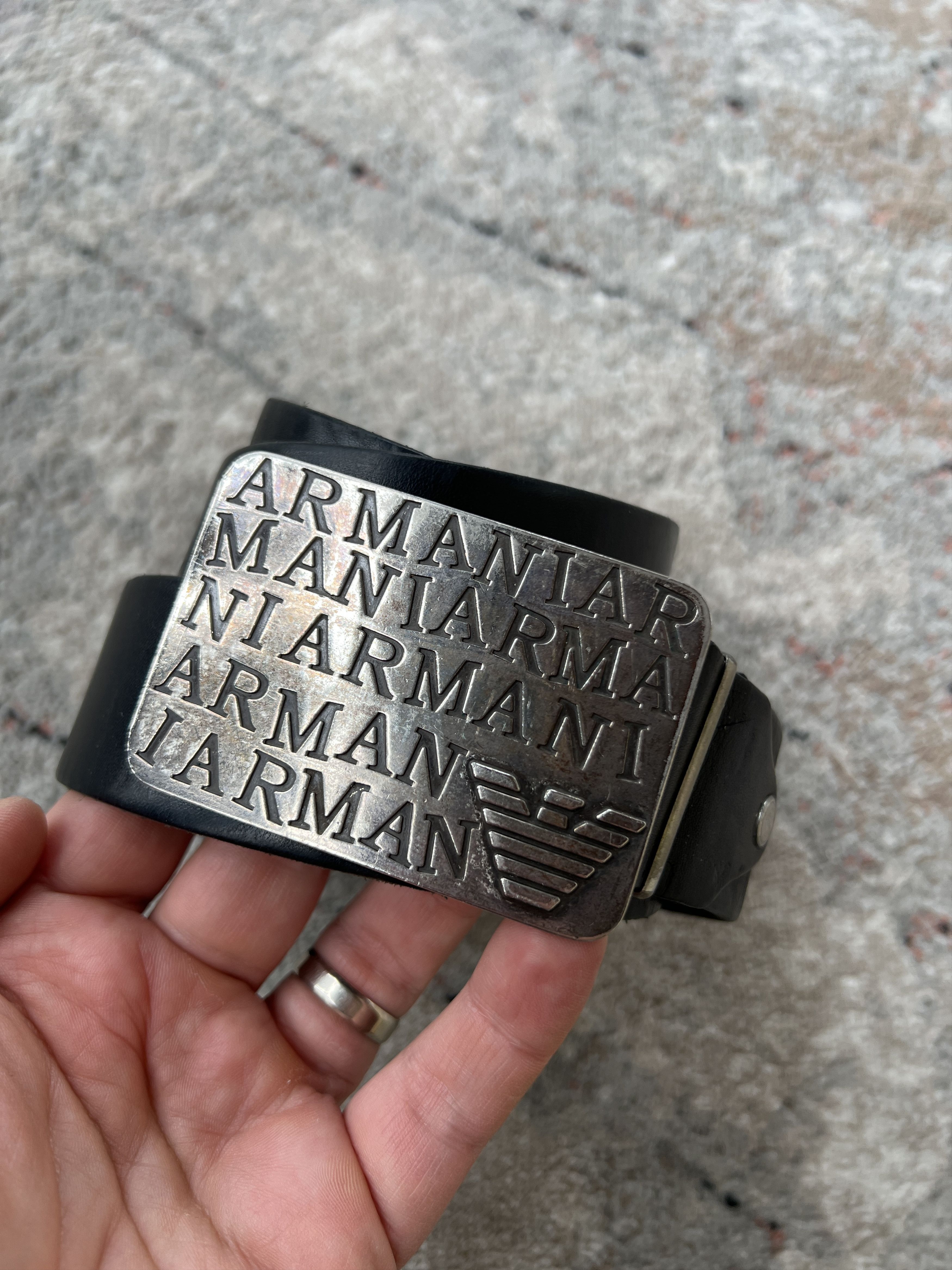 Armani Armani Vintage Leather Belt Size ONE SIZE - 1 Thumbnail
