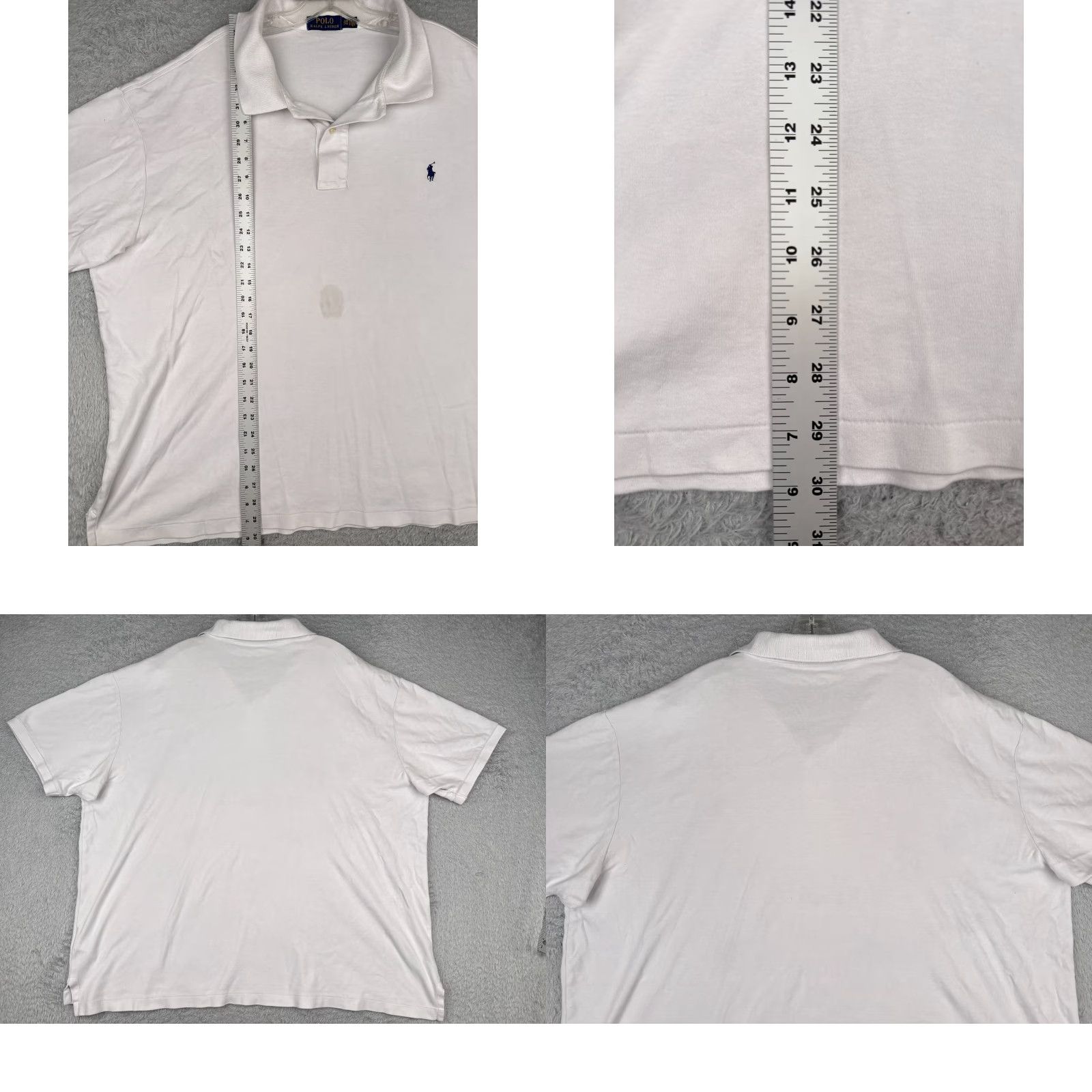 Ralph Lauren Ralph Lauren Polo Shirt Adult 2XL XXL 2XB White Cotton Short Sleeve Mens Shirt Size US XXL / EU 58 / 5 - 9 Thumbnail