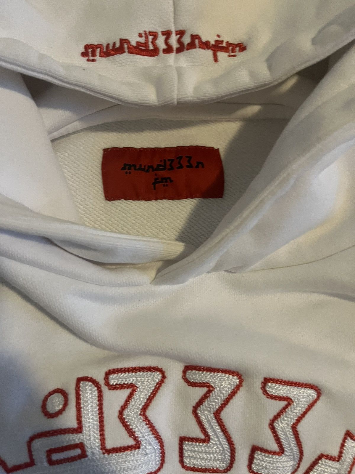 murd333r.fm RARE Murd333r.fm x Nubian Tokyo Hoodie - White/Red Size US L / EU 52-54 / 3 - 4 Thumbnail