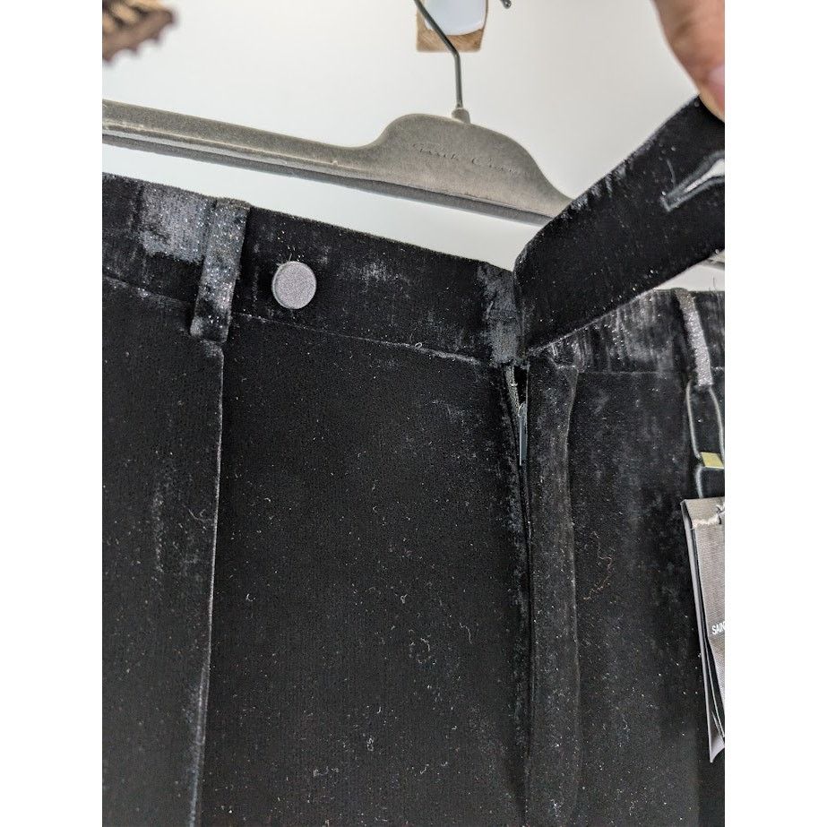 Saint Laurent Paris o1rshd1 Shimmering Velvet Pants in Black Size US 32 / EU 48 - 7 Thumbnail