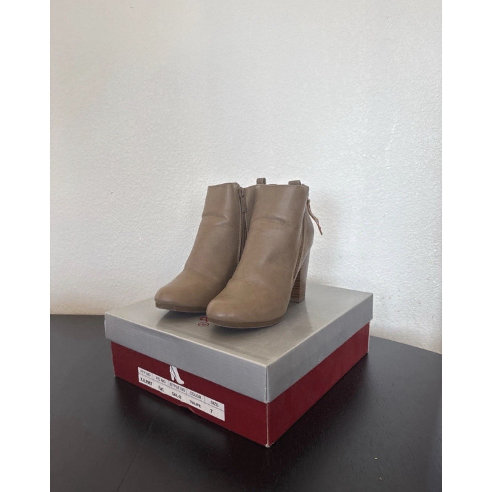 Other Breckelle’s Gail Size 6 Taupe Booties W/ Chunky Heel Size US 6 / IT 36 - 1 Thumbnail