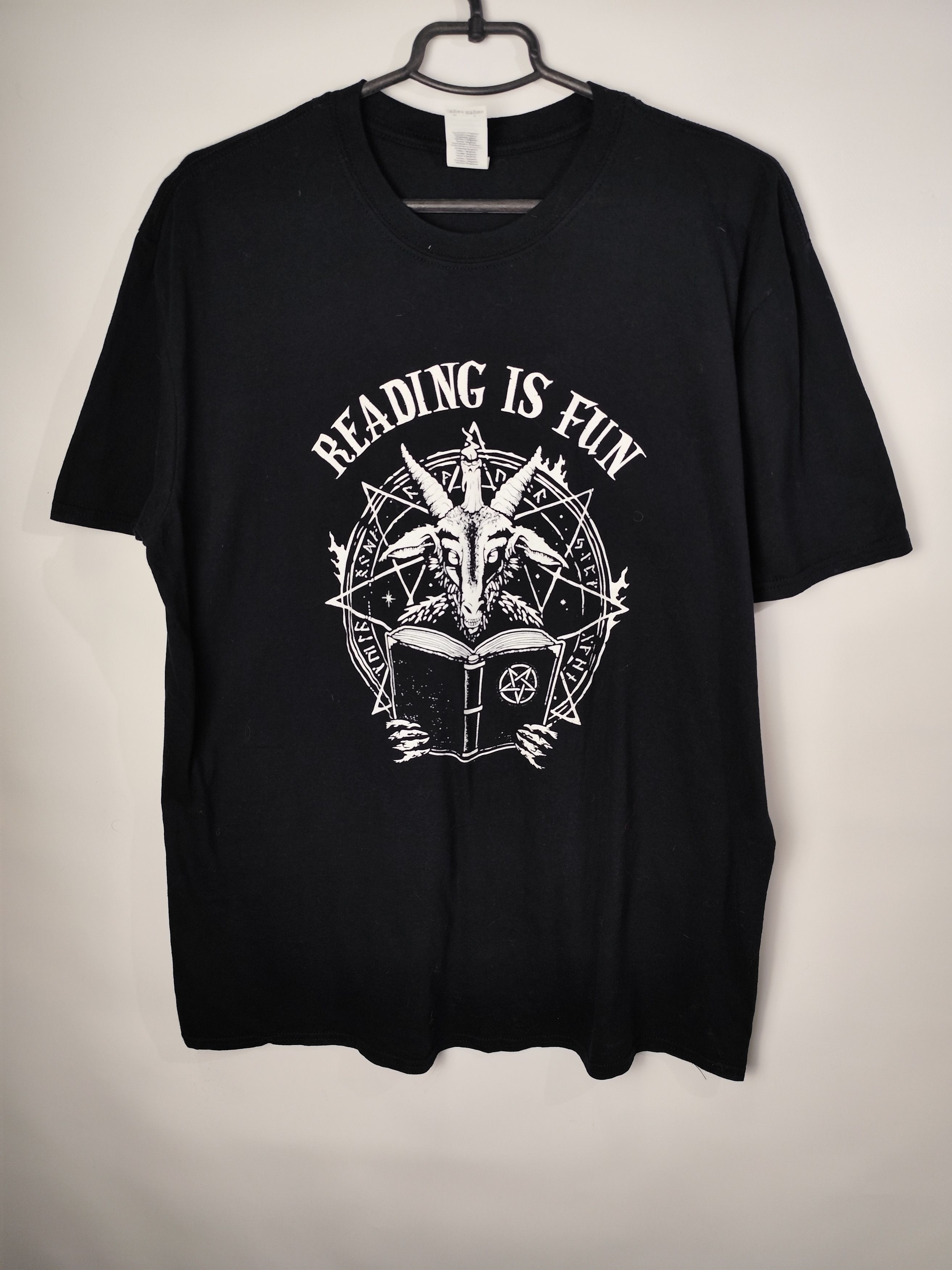 Band Tees READING IS FUN BAPHOMET Demon DEVIL Goat T-SHIRT Size US XL / EU 56 / 4 - 1 Thumbnail