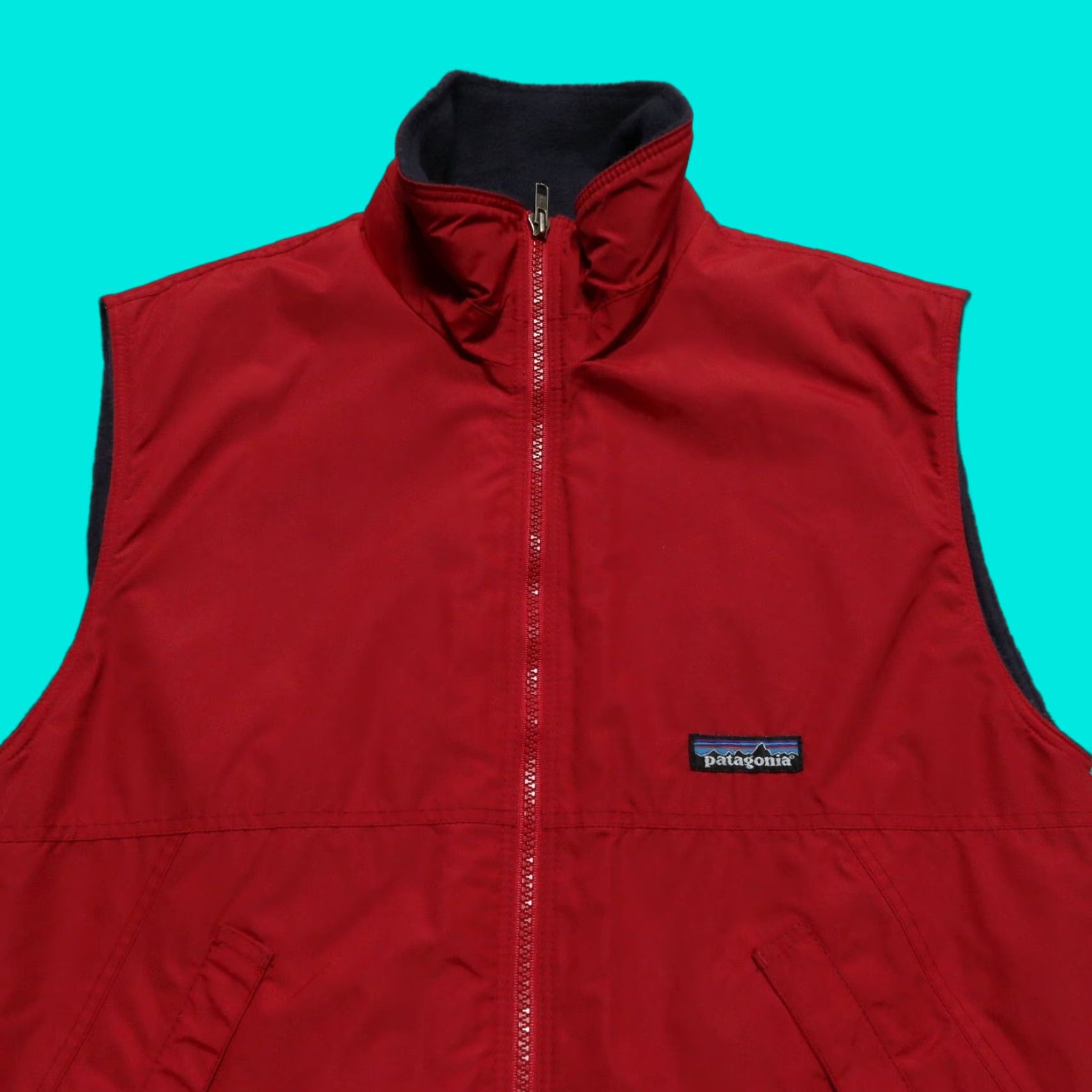 Patagonia Vintage Patagonia Vest Fleece Lined Nylon Red XS Mens Korean? Size US XL / EU 56 / 4 - 1 Thumbnail
