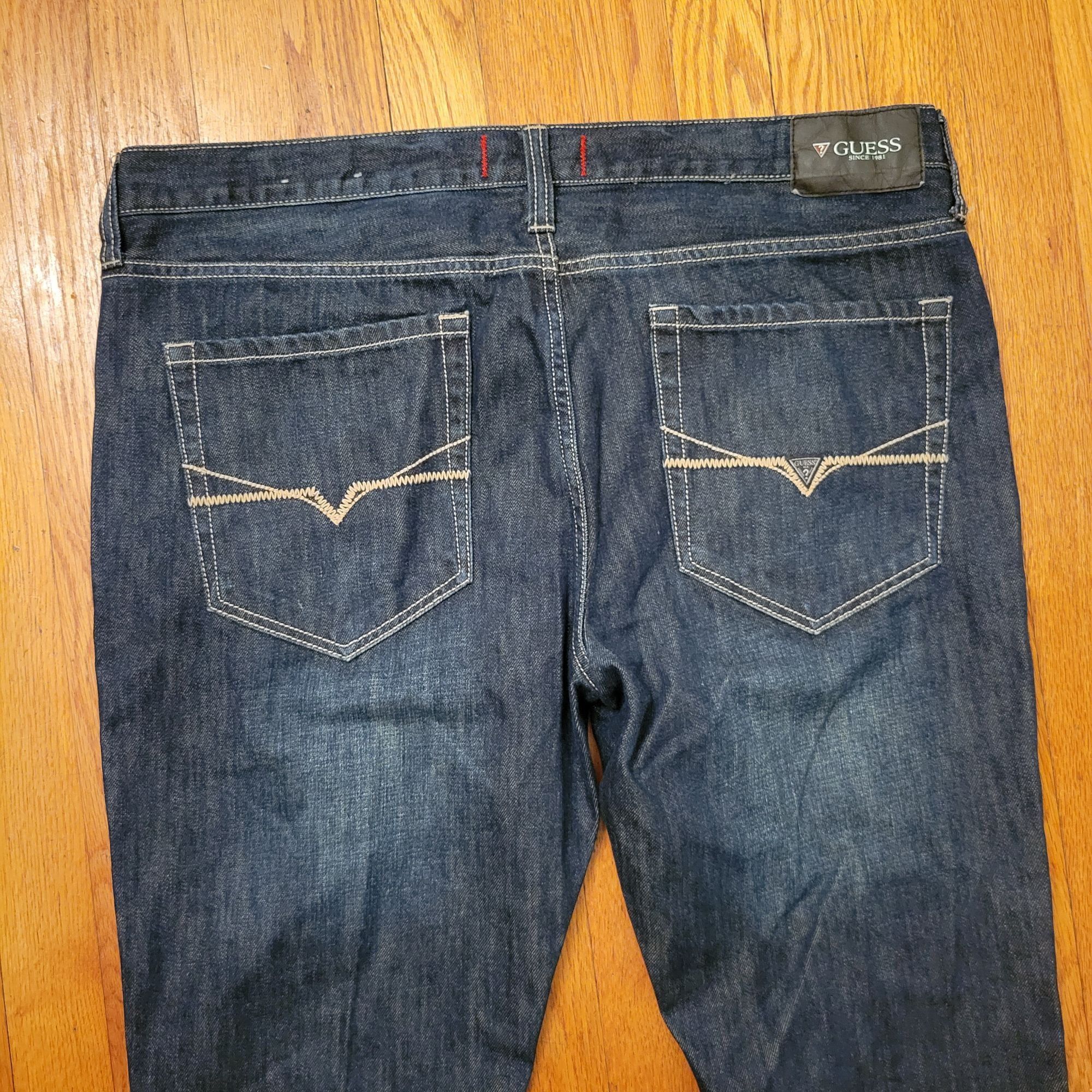 Guess Guess Ultra Slim McCrae Fit Jeans 38 Dark Denim 40x33 Size US 38 / EU 54 - 7 Thumbnail