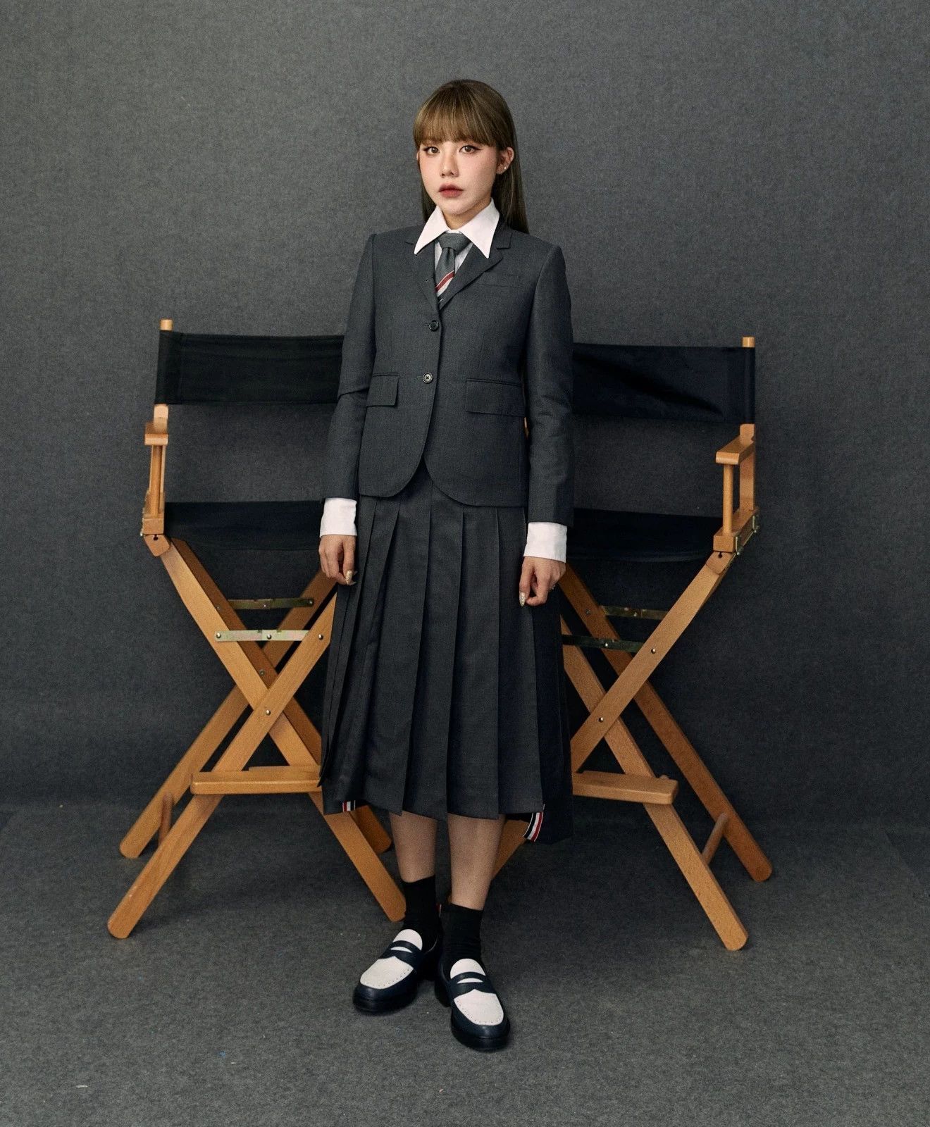 Thom Browne Thom Browne Women's Classic Dark Gray Suit Jacket Size 38 Size XS / US 0-2 / IT 36-38 - 7 Thumbnail