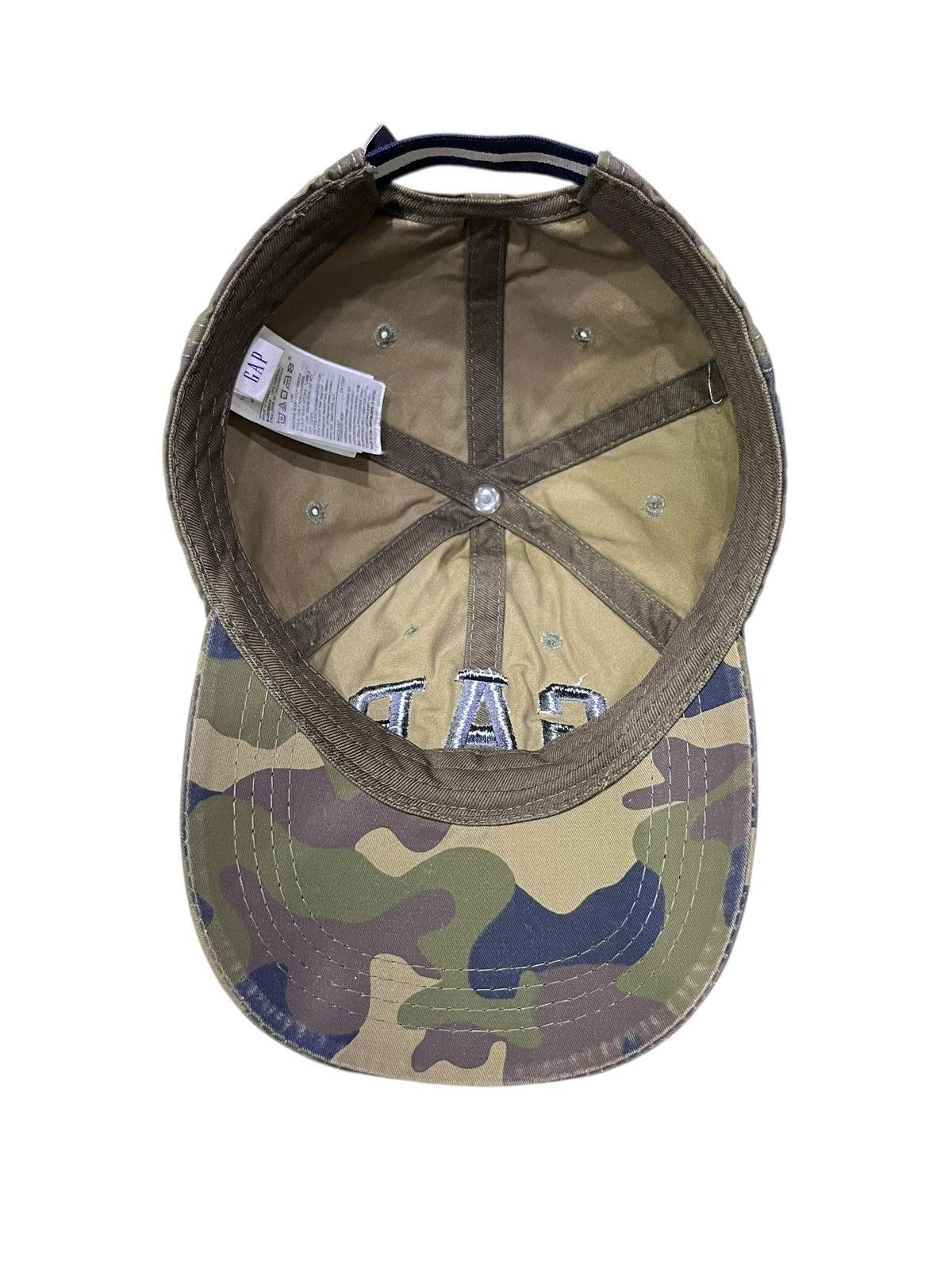 Gap Vintage Y2K GAP Camo Cap 3D Embroidery Elastic Strapback Size ONE SIZE - 9 Thumbnail