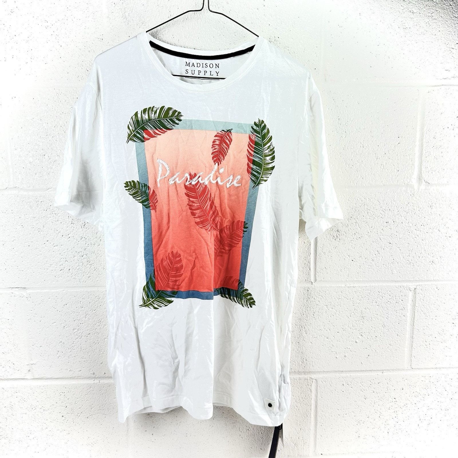 Madison Supply Madison Supply White T Shirt, Paradise Embroidery, Print, L Size US L / EU 52-54 / 3 - 1 Thumbnail
