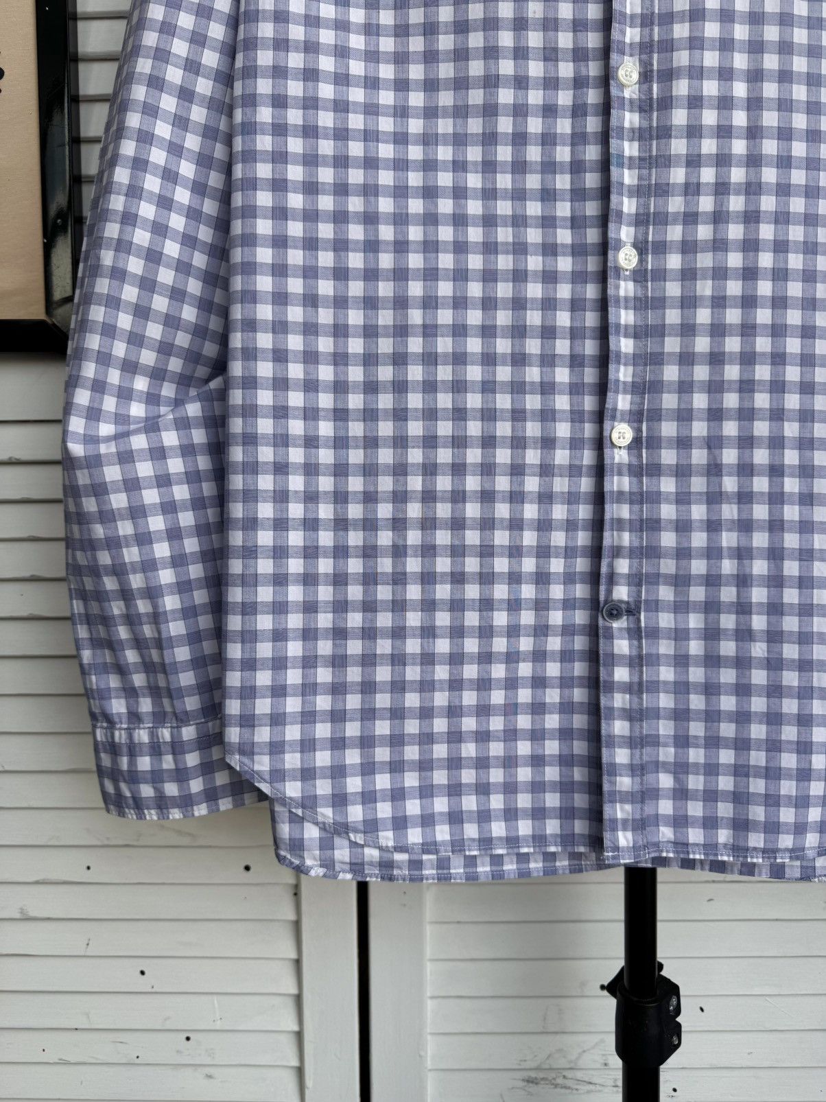 Burberry Burberry Brit Check Shirt Blue White Embroidered Logo Size US M / EU 48-50 / 2 - 3 Thumbnail