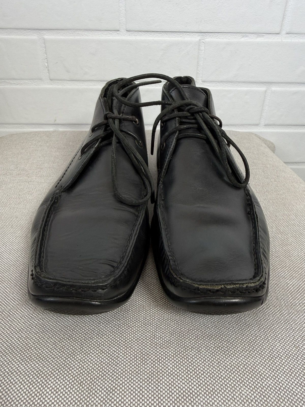 Prada PRADA Men's Boots Black Leather Size 7 Size US 7 / EU 40 - 2 Thumbnail