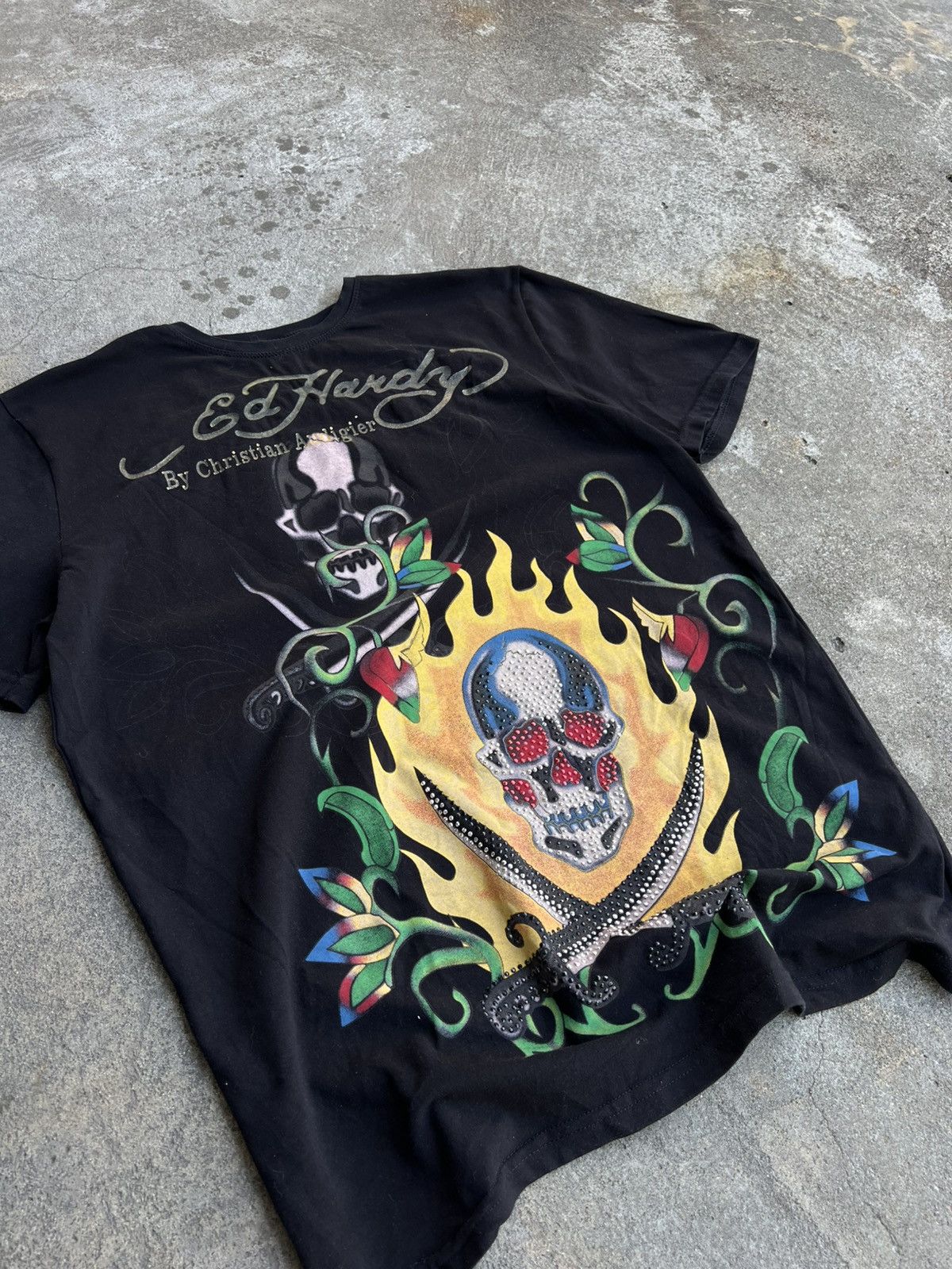 Ed Hardy Ed Hardy Christian Audigier Big Logo T-shirt Full Print Y2k Size US L / EU 52-54 / 3 - 3 Thumbnail
