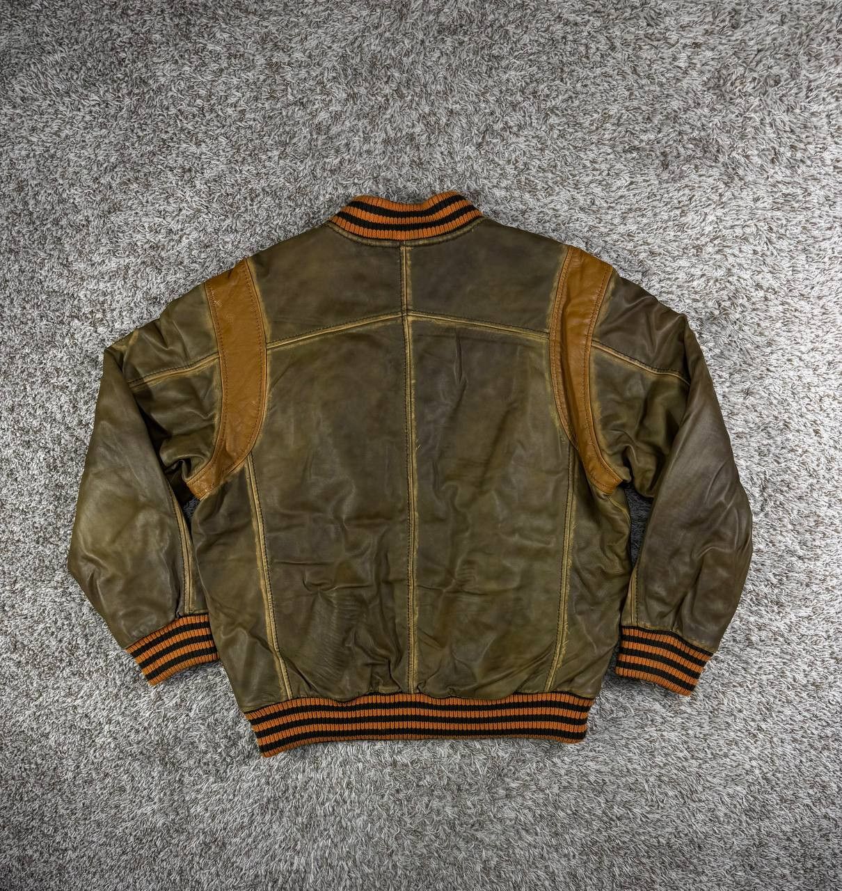 Ecko Unltd. Ecko Unltd Vintage Leather Bomber Jacket Y2K Varsity Size US XL / EU 56 / 4 - 18 Thumbnail
