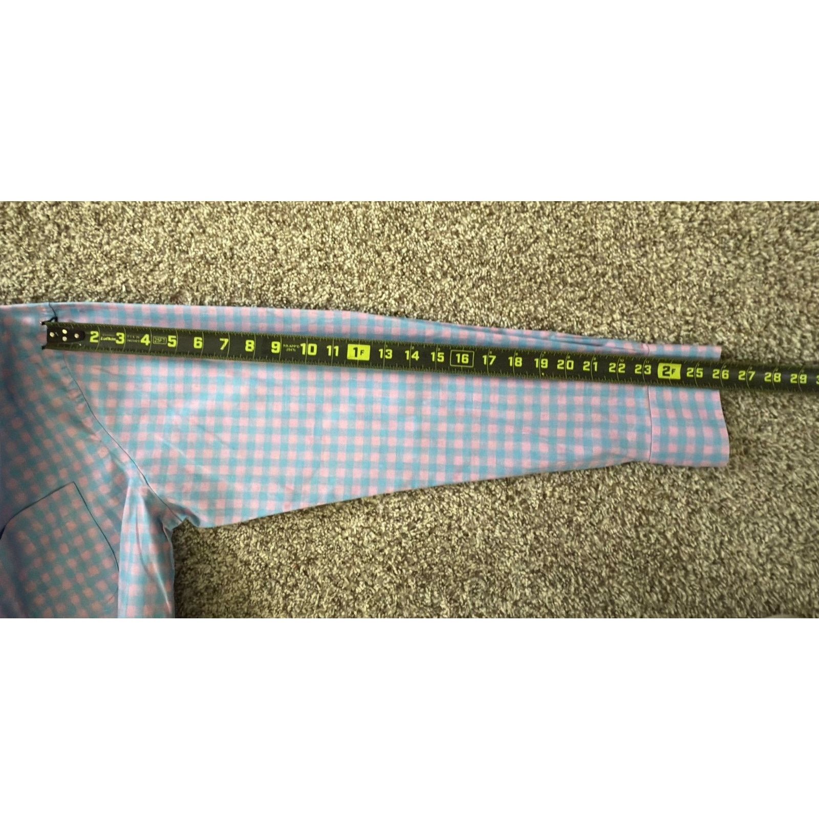 Peter Millar Peter Millar Men's Large Blue & Pink Checkered 100% Cotton Size US L / EU 52-54 / 3 - 4 Thumbnail