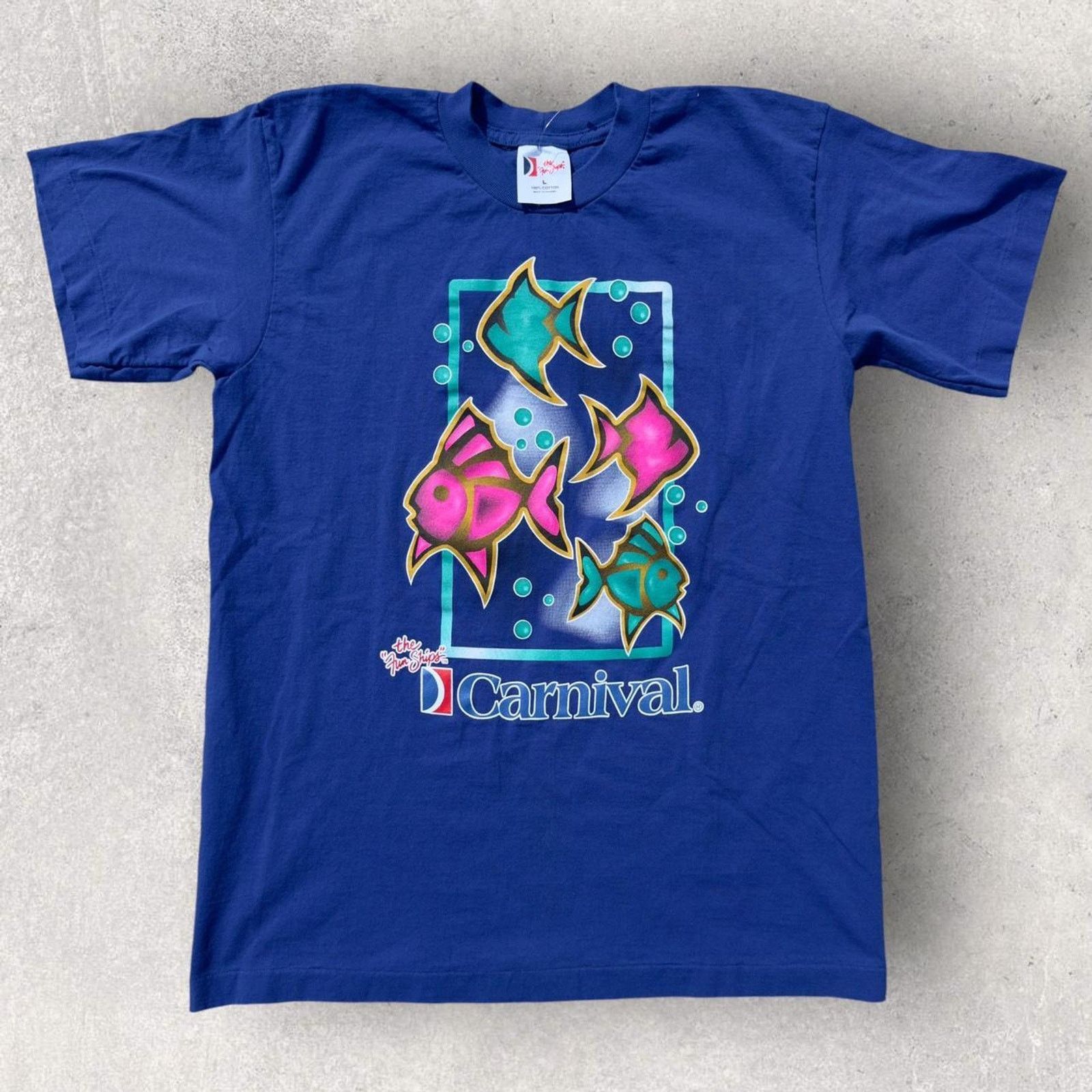 Vintage Vintage 90’s Single Stitch Carnival Cruises Graphic Tee Size US L / EU 52-54 / 3 - 1 Thumbnail
