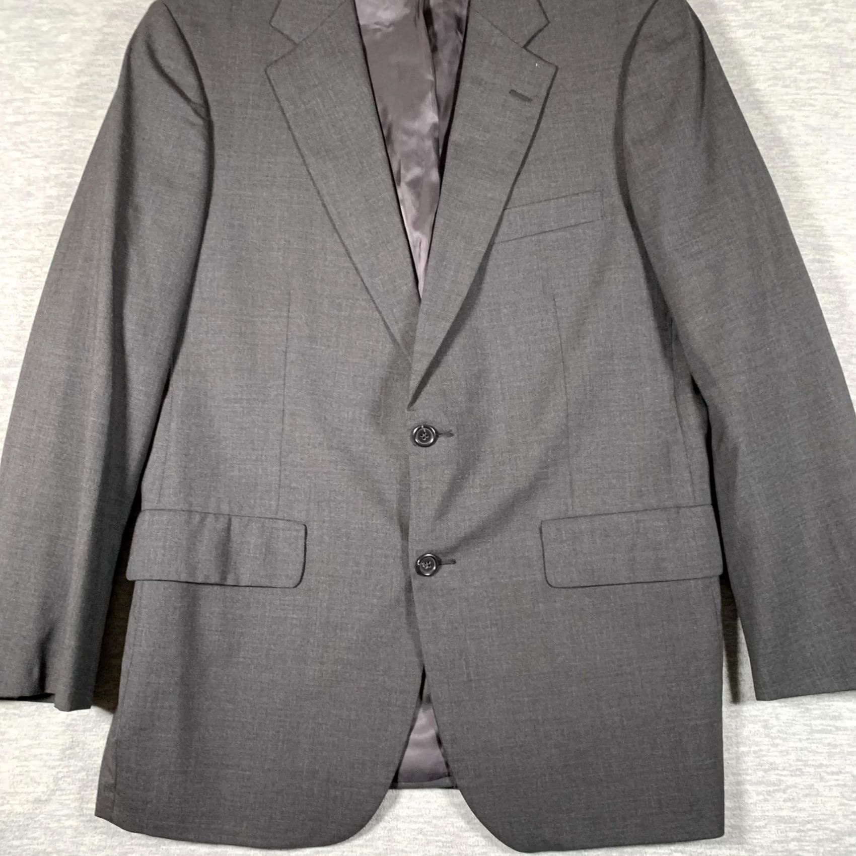 Brooks Brothers Brooks Brothers Suit Jacket Mens 40 Regular Gray Wool 2 Button Blazer Made USA Shirt? Size 40R - 3 Thumbnail