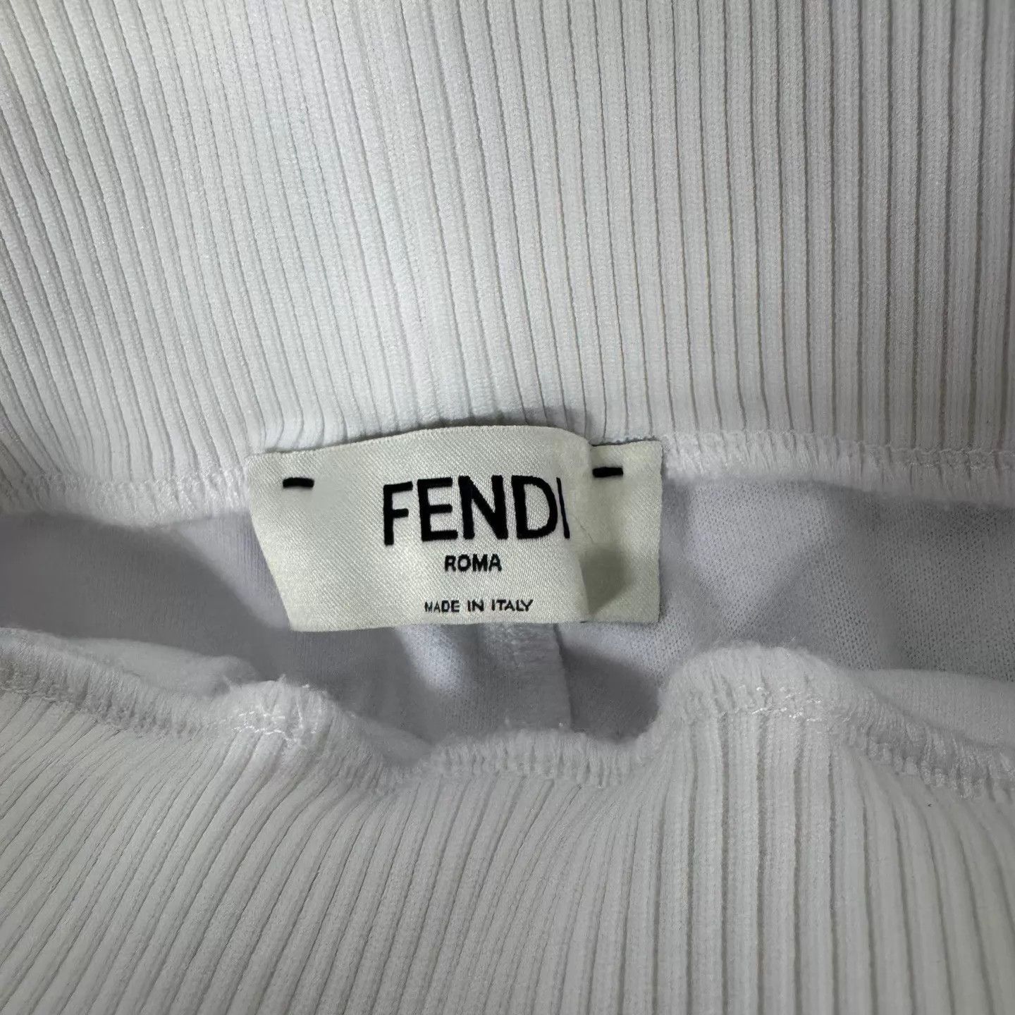 Fendi Fendi White Double F Logo Sweatpants Size 36 Size 25" / US 0 / IT 36 - 5 Thumbnail