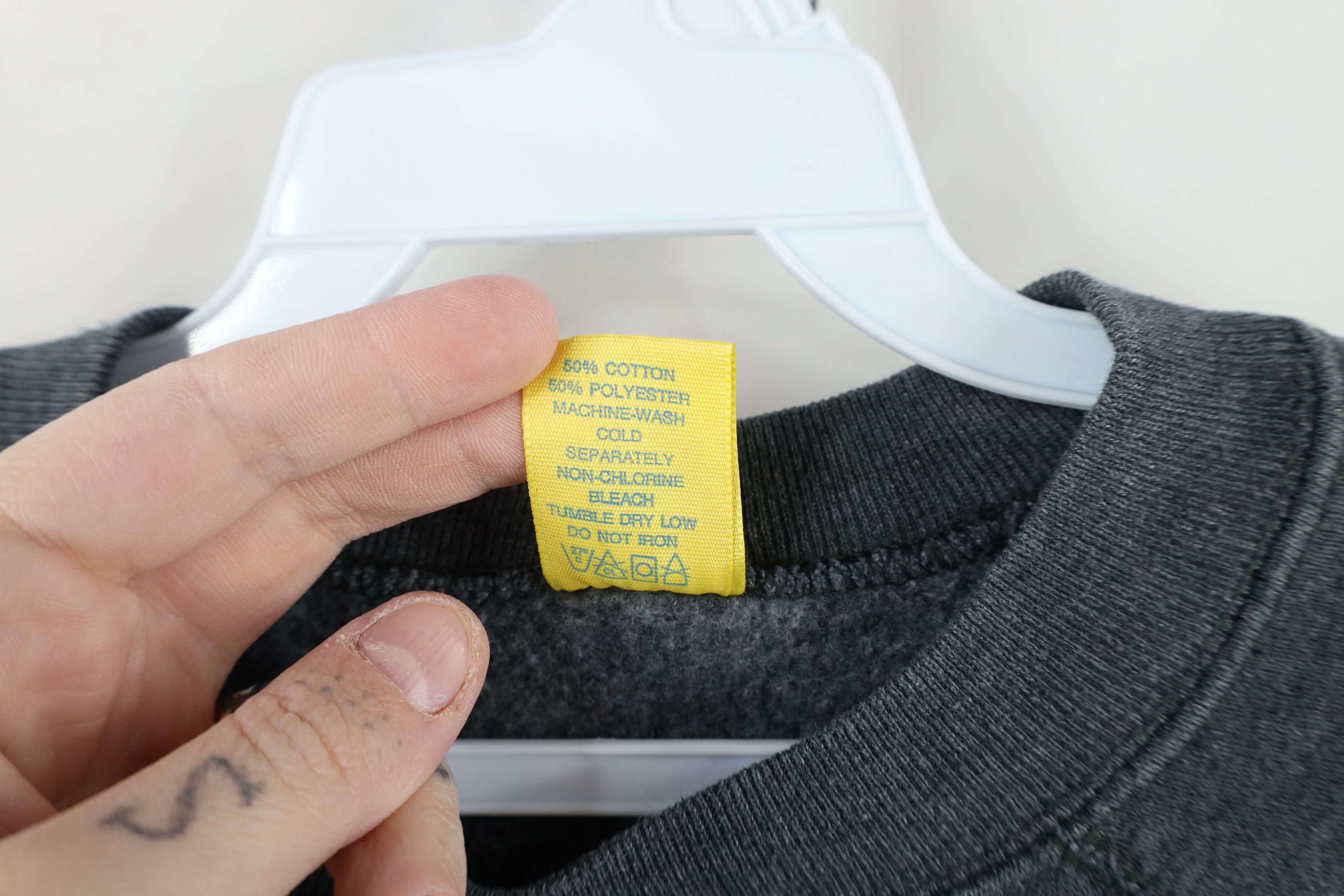 Vintage Vintage 70s 80s Streetwear Blank Raglan Sweatshirt Gray USA Size L / US 10 / IT 46 - 9 Thumbnail