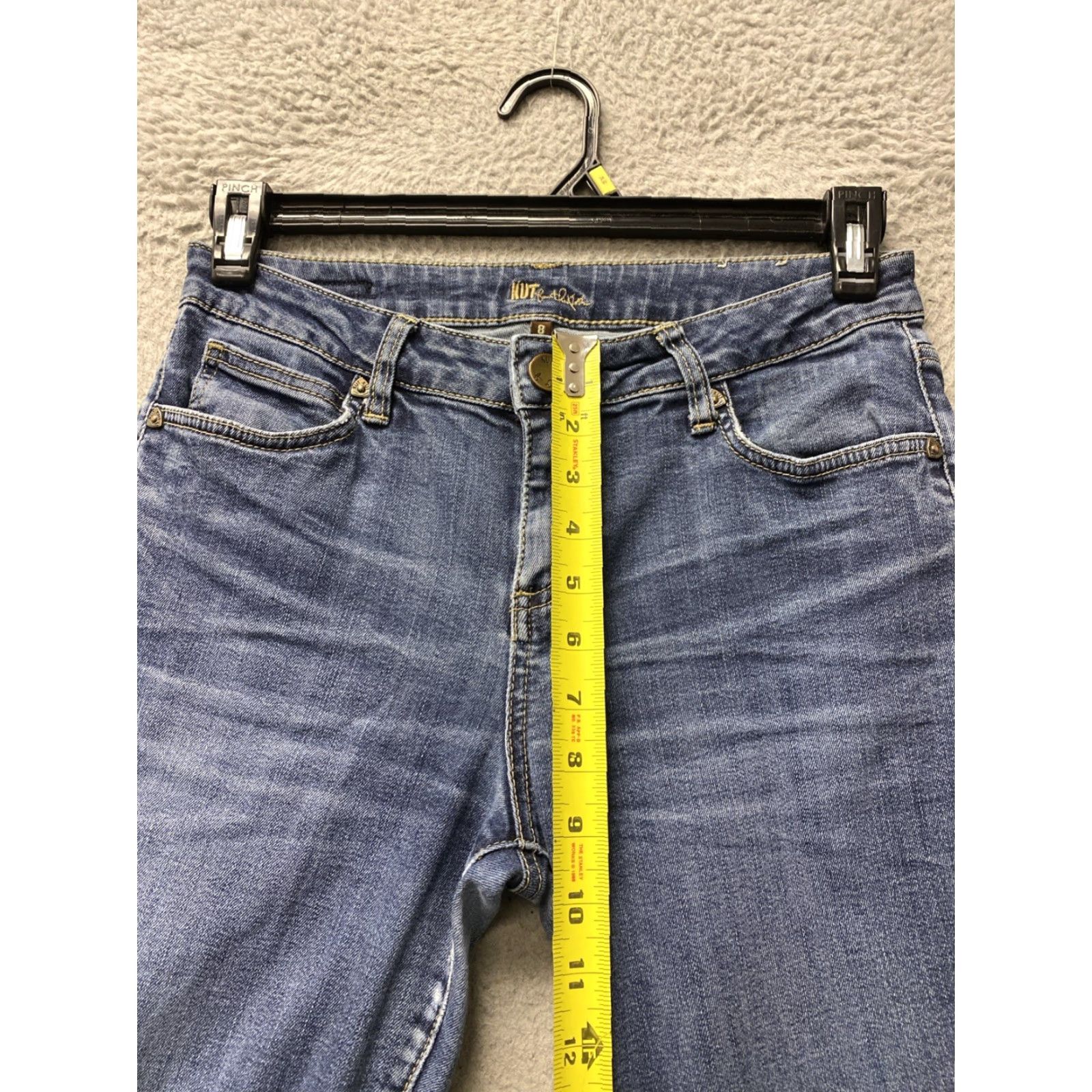 Vintage Kut from the Kloth Jeans Women 8 Blue Straight Stretch Denim 30x28 Regular Womens Size 30" / US 8 / IT 44 - 6 Thumbnail