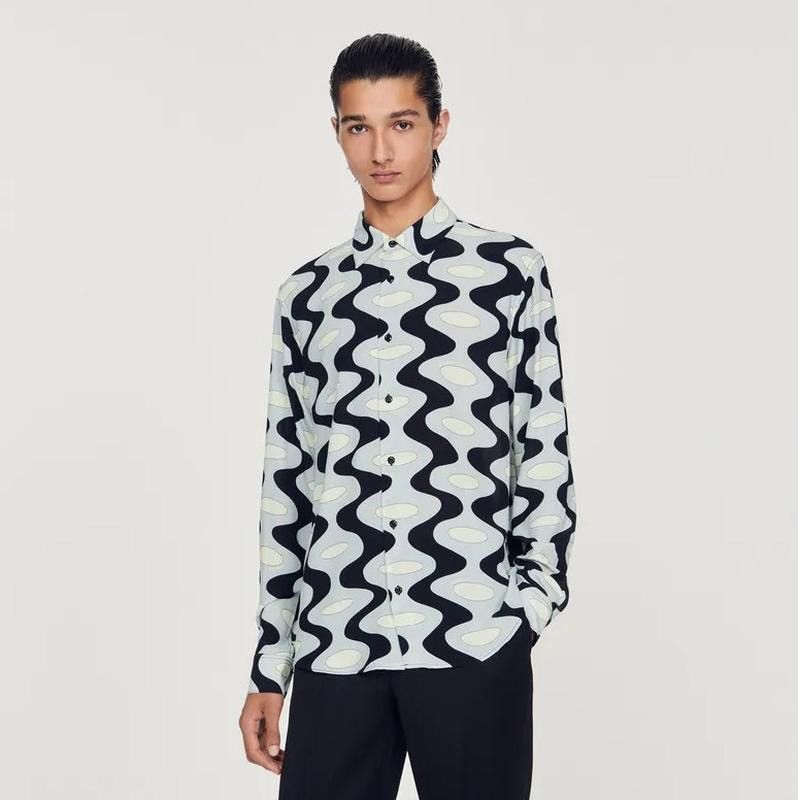 Sandro Sandro Print Shirt - Large Size US L / EU 52-54 / 3 - 8 Thumbnail