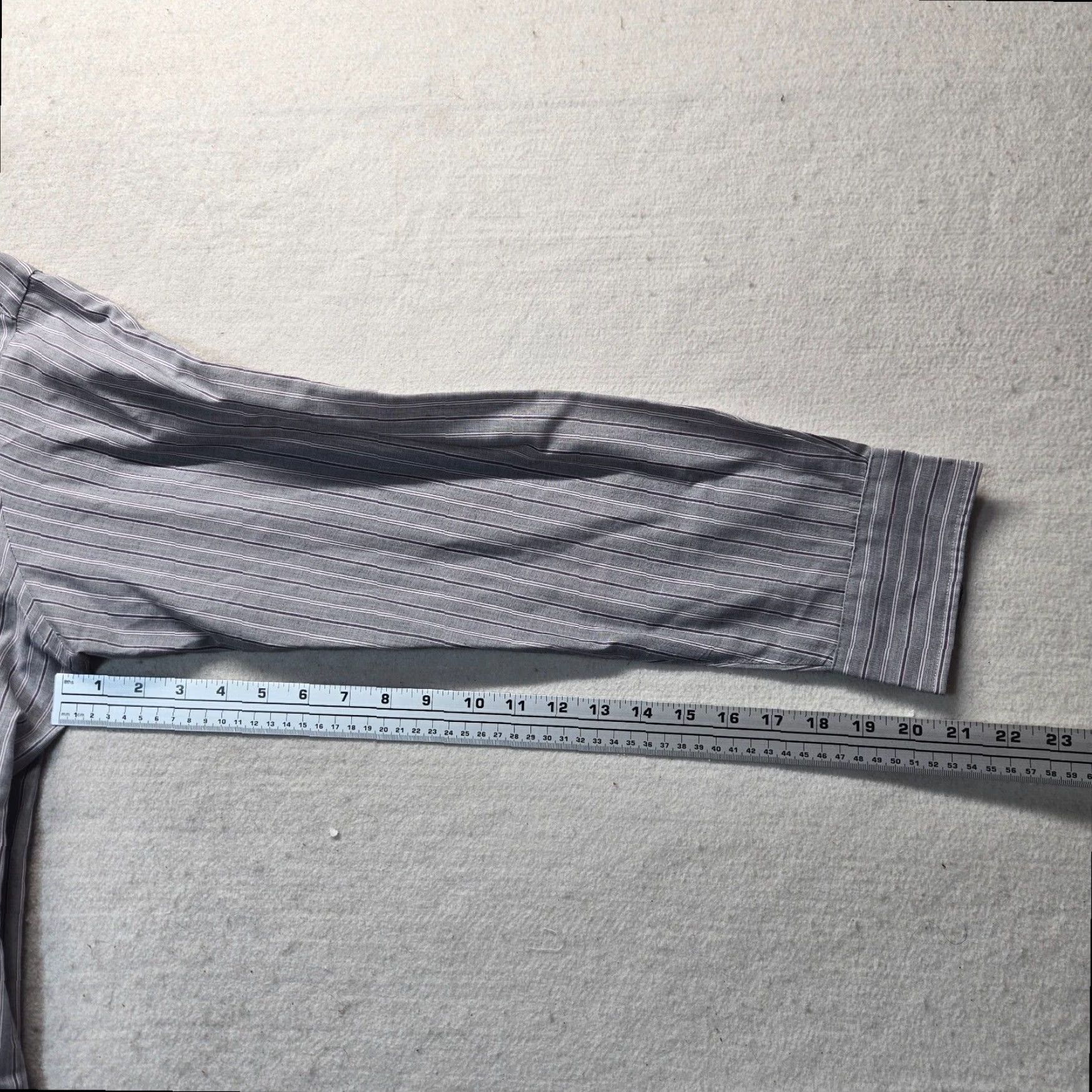 Sears VINTAGE Sears Button Up Long Sleeve Shirt Gray Striped Adult Men's Size 17 Size US XL / EU 56 / 4 - 4 Thumbnail
