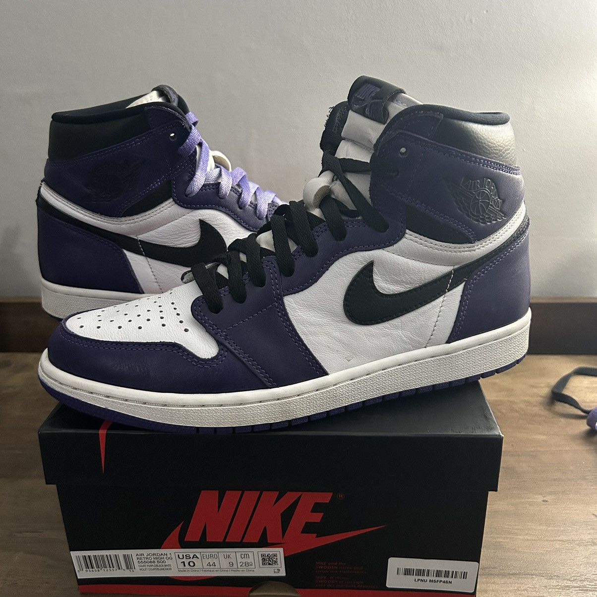 image of Jordan Nike Jordan 1 Retro High Court Purple Size Uk 9/ Us 10 Shoes, Men's