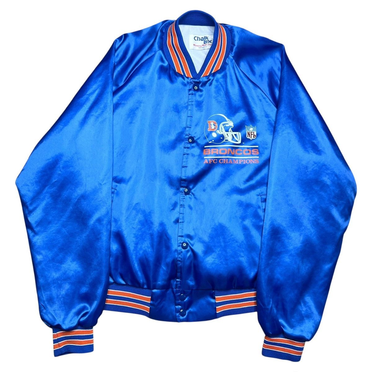 Chalk Line Denver Broncos AFC Champions Chalk Line Satin Bomber Jacket Size US L / EU 52-54 / 3 - 1 Thumbnail