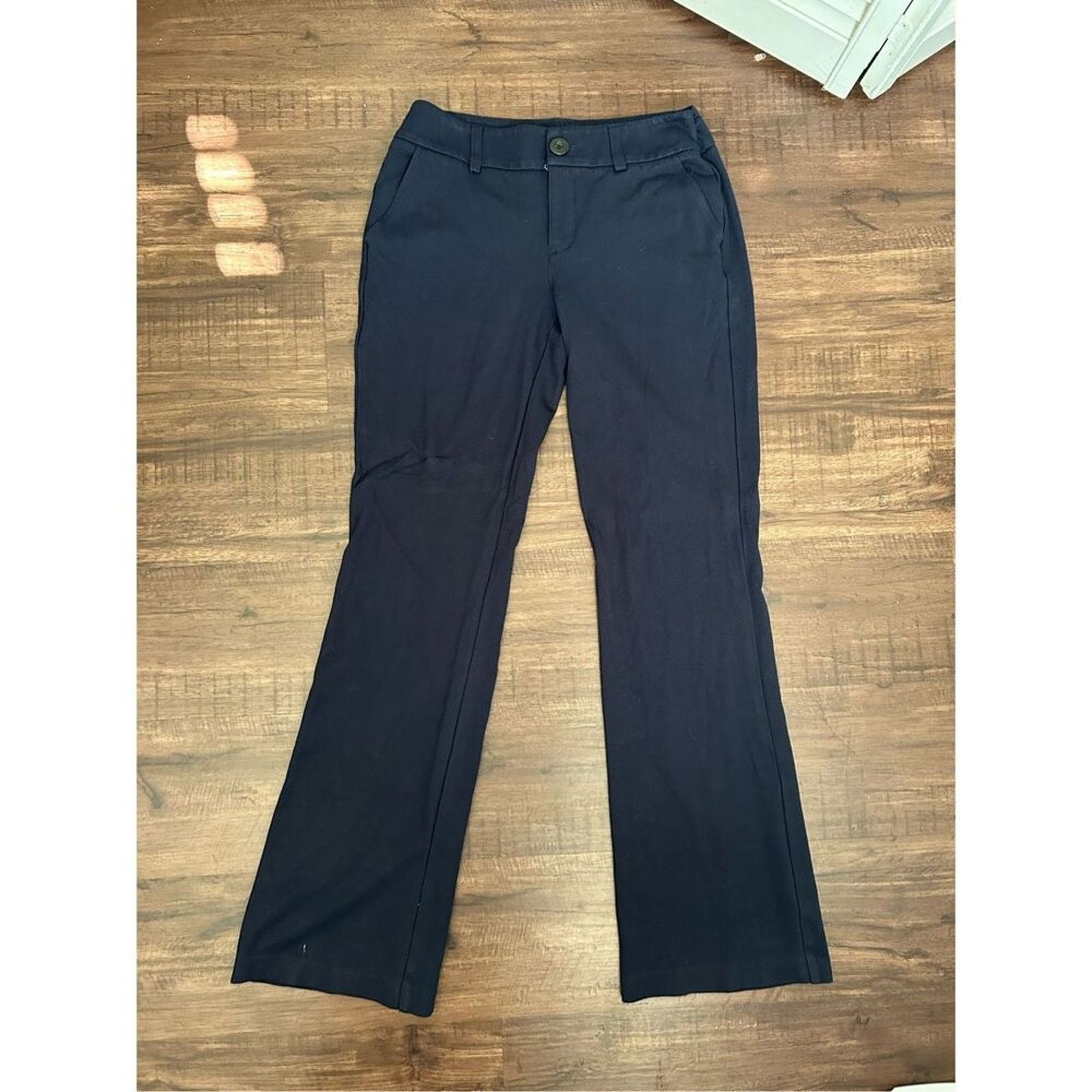 Anthropologie CAbi #3202 Navy Blue Trouser Dress Pants, Stretch, Size 10 Size 32" / US 10 / IT 46 - 2 Thumbnail