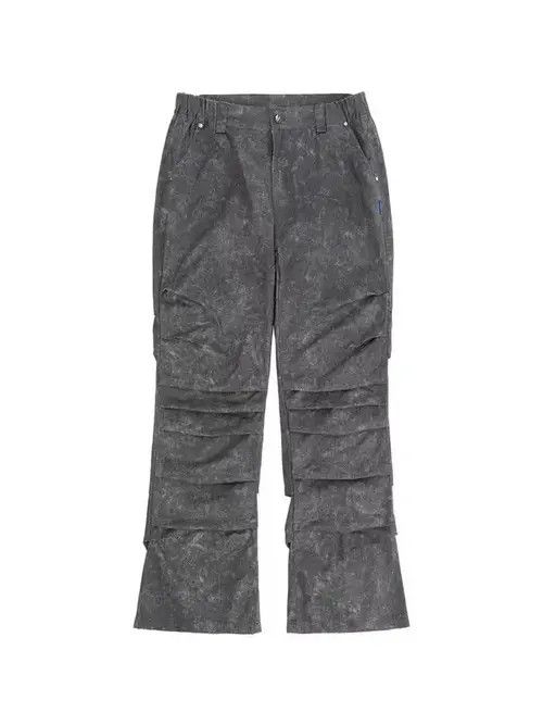 Jean Vintage washed gray pleated micro-flare jeans Size US 30 / EU 46 - 5 Thumbnail