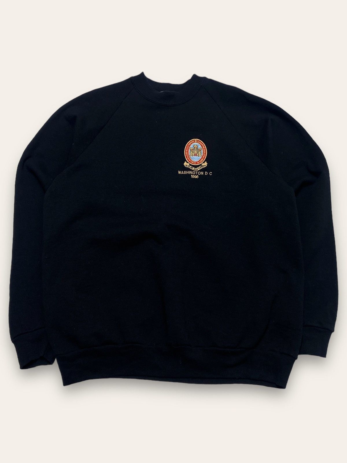 Vintage 1996 Vintage WASHINGTON DC Black Sweatshirt Size US L / EU 52-54 / 3 - 1 Thumbnail