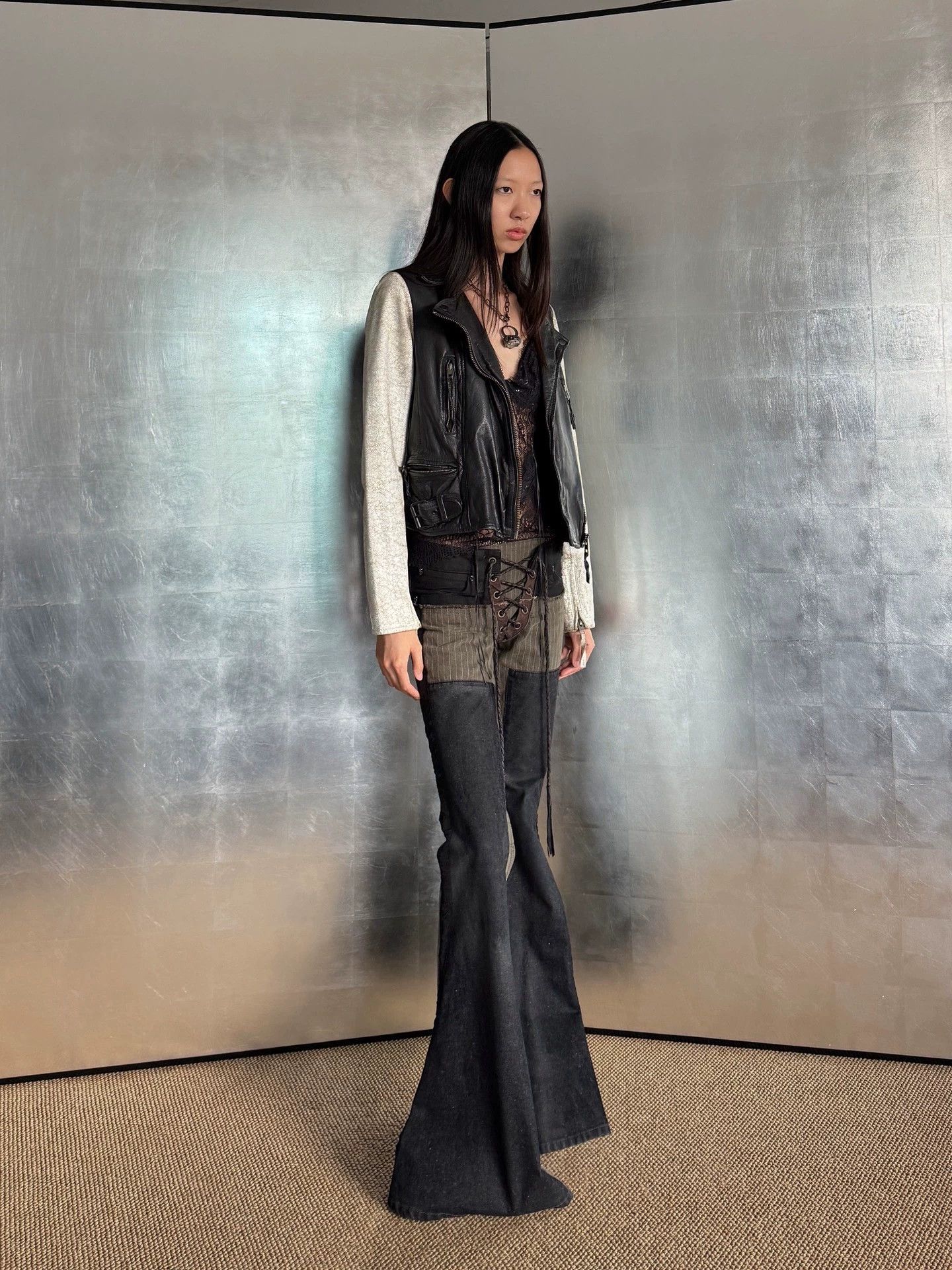 Other British Brand Cowhide Colorblock Vtg Biker Jkt Size S / US 4 / IT 40 - 4 Thumbnail